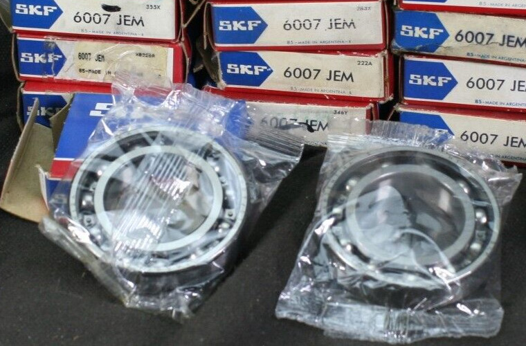 Five (5) SKF 6007 JEM Metric Deep Groove Bearings 35 MM ID Argentina NEW