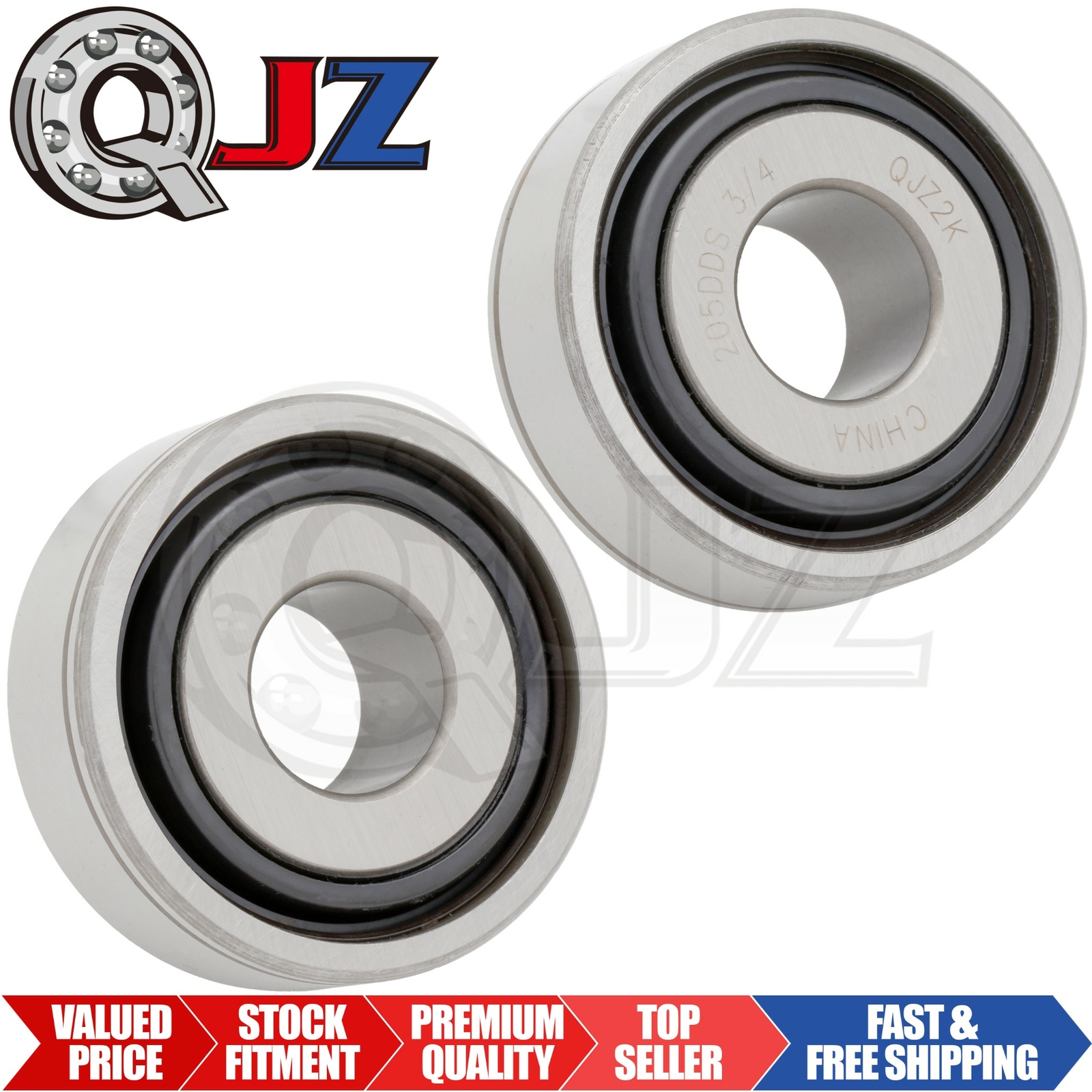[Qty.2] New 205DDS-3/4 Special Ag Bearing Ball Bearing [3/4in Bore x 2.087in OD]