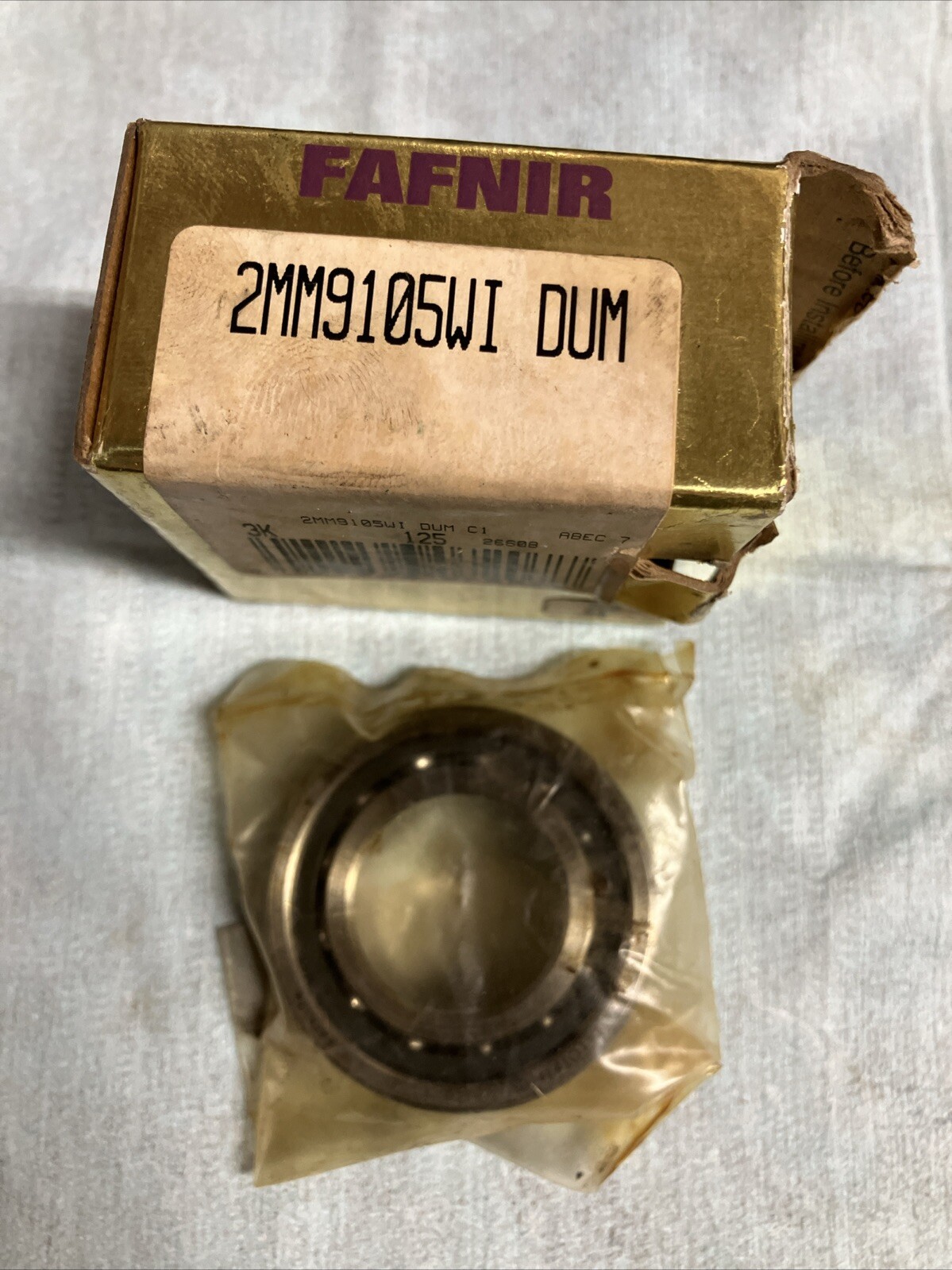 Fafnir 2MM9105WIDUM Bearing 25x47x12 mm 7005-C 2MM-9105-WI-CR-DUM New Old Stock
