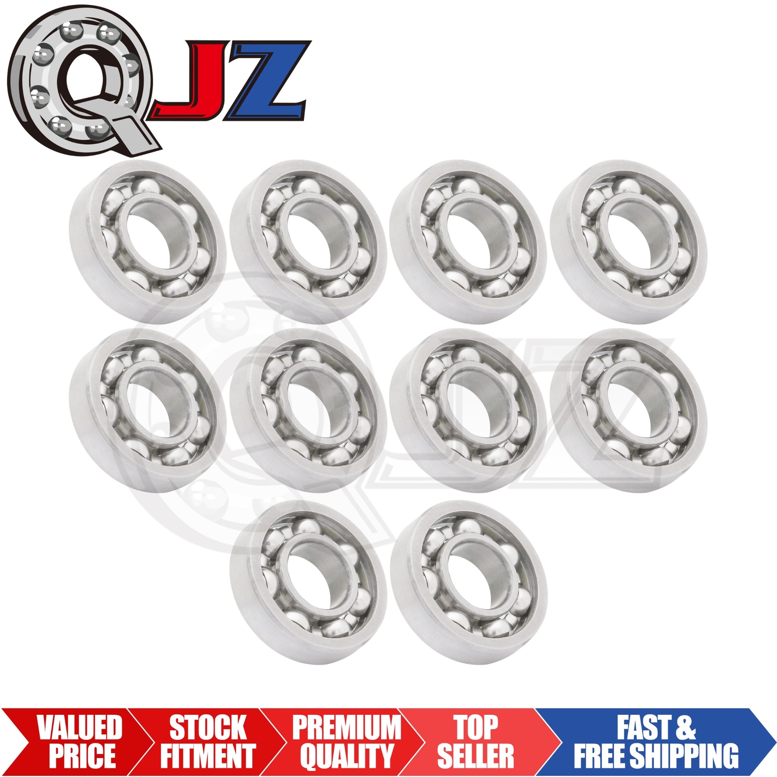 [Qty.10] New SR6-OPEN Stainless Ball Bearing [0.375″ ID x 0.875″ OD x 0.218″ W]