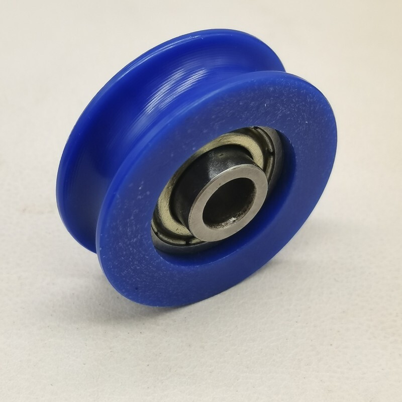 6Pcs U Type Groove Pulley Nylon Guide Rolling Bearing 5×25.5×8.5mm Blue