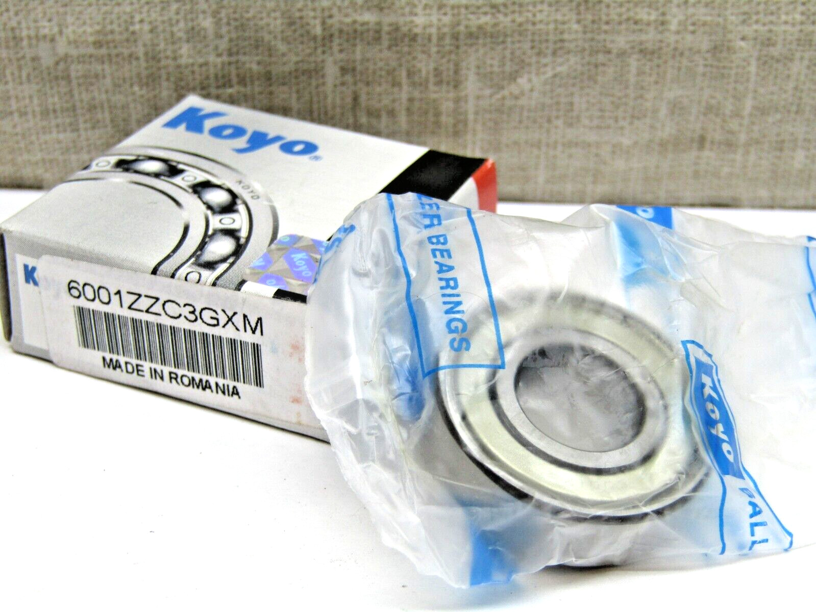 Koyo 6001-ZZ C3 12mm X 28mm X 8mm Metal Shielded Bearing
