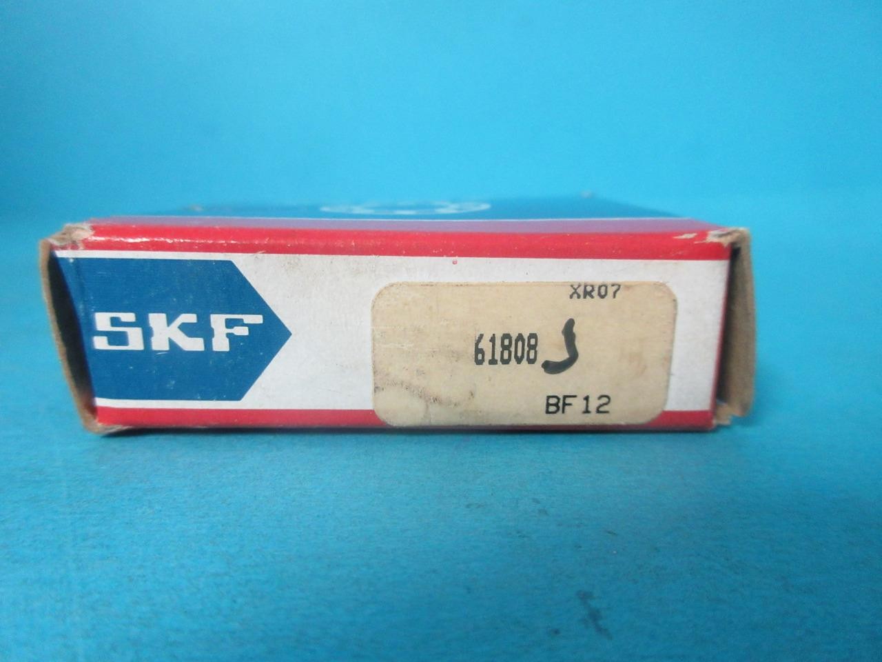 NEW SKF 61808 SINGLE ROW GROOVE BALL BEARING 61808J NIB BF12 REPLACEMENT PART