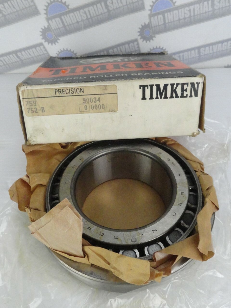 TIMKEN – 759 & 752B – 90034 Precision Tapered Roller Bearing Assembly (NEW)