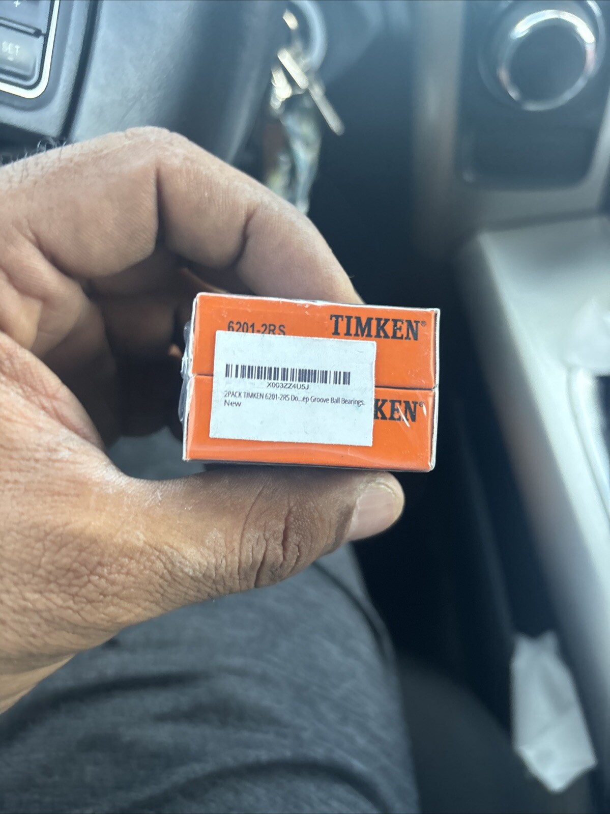 (2 PACK) TIMKEN 6201-2RS 12X32X10MM Double Rubber Seal Ball Bearings