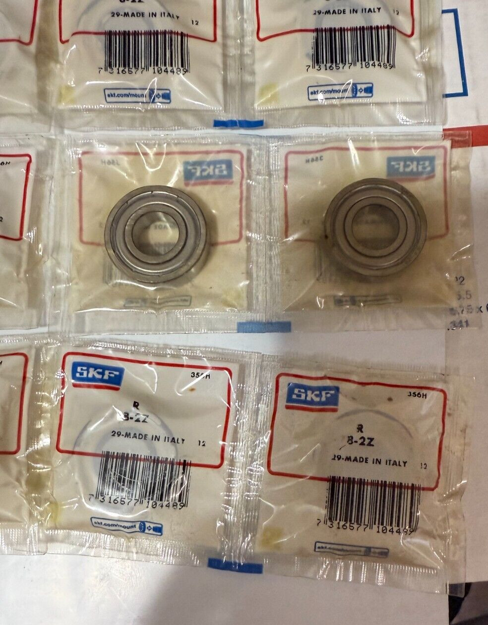 NEW LOT OF 12 SKF R8-2Z Ball Bearing Sealed With Shield both Sides