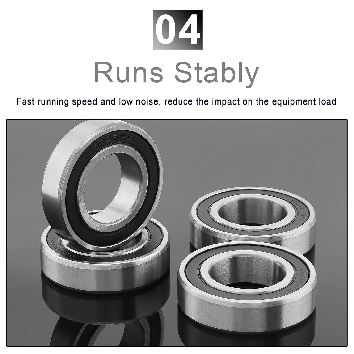 qty. 10 CLAHJQX 10 Pcs 6005RS Bearing 6005 2RS Deep Groove Ball Bearing 25x47x12