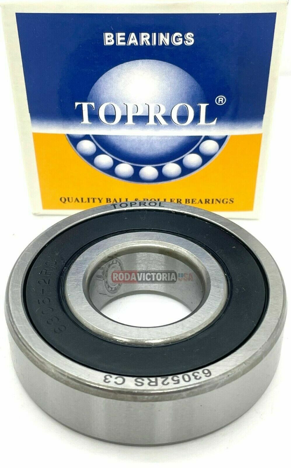 TOPROL 6305-2RS C3 Premium Sealed Ball Bearing 25x62x17mm 6305 2RS 6305-RS
