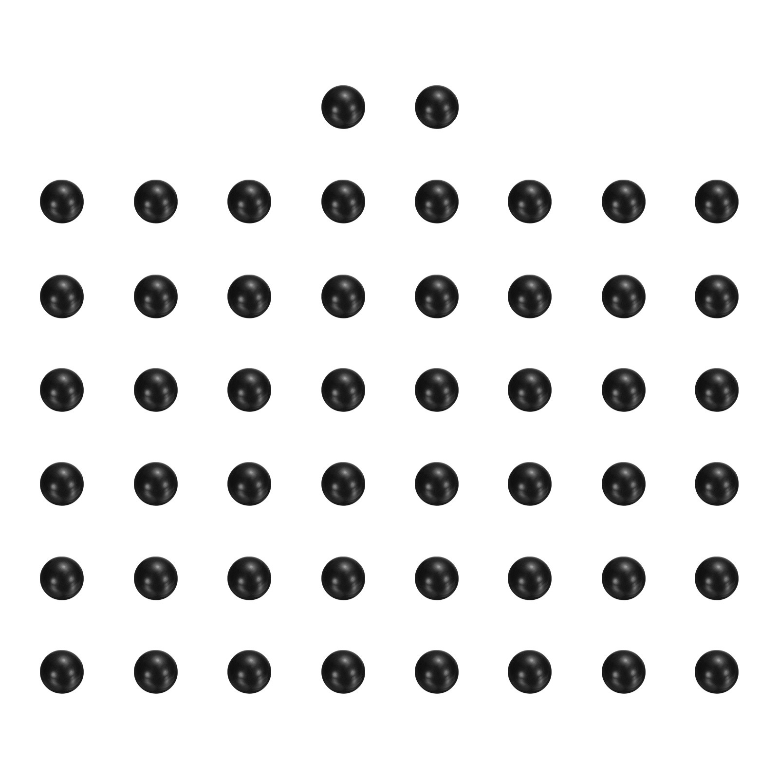 50pcs POM Plastic Bearing Balls G2 1/4″(6.35mm) Solid Plastic Balls Black