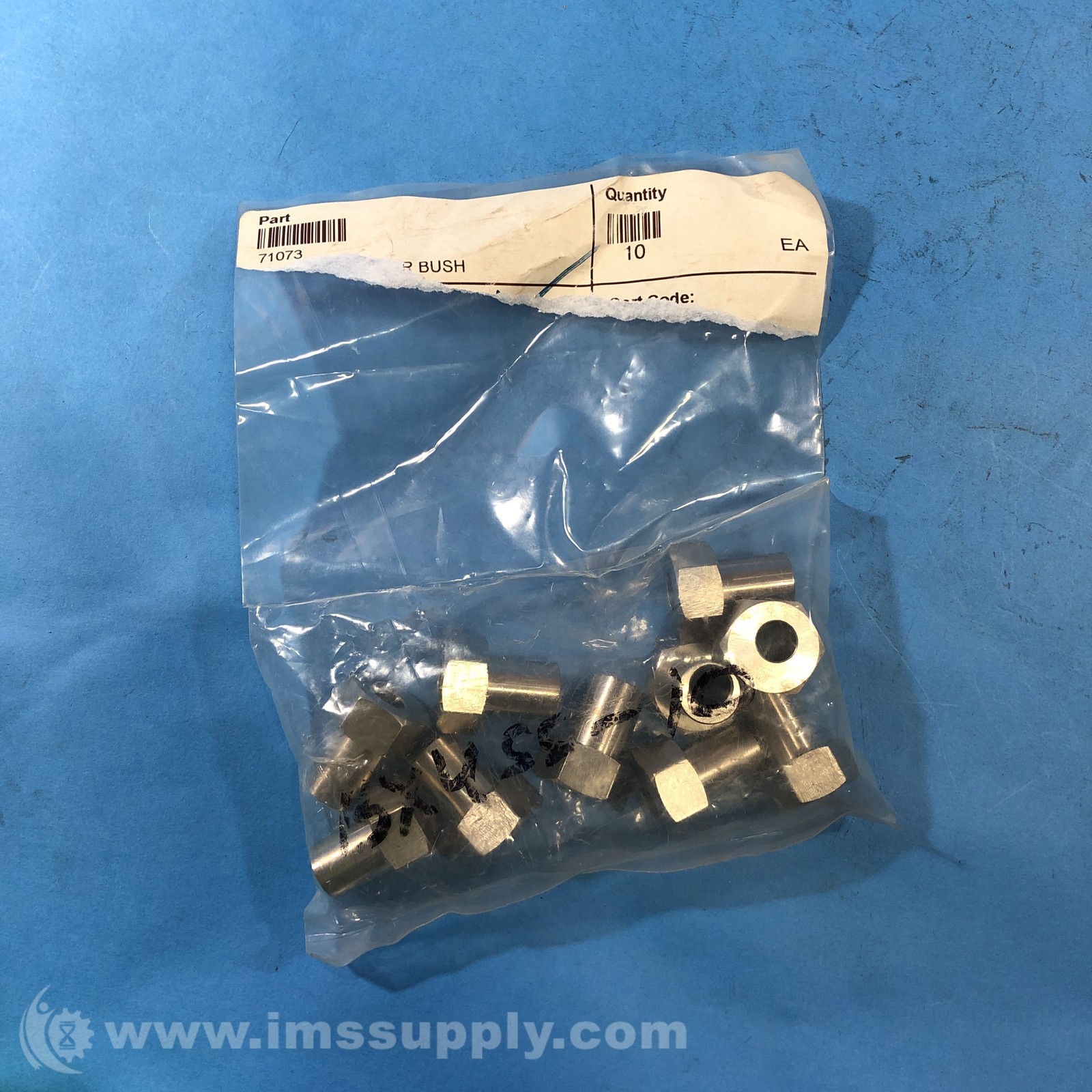 71073 Pack of 10 Hex Steel Flanged Bushings FNFP