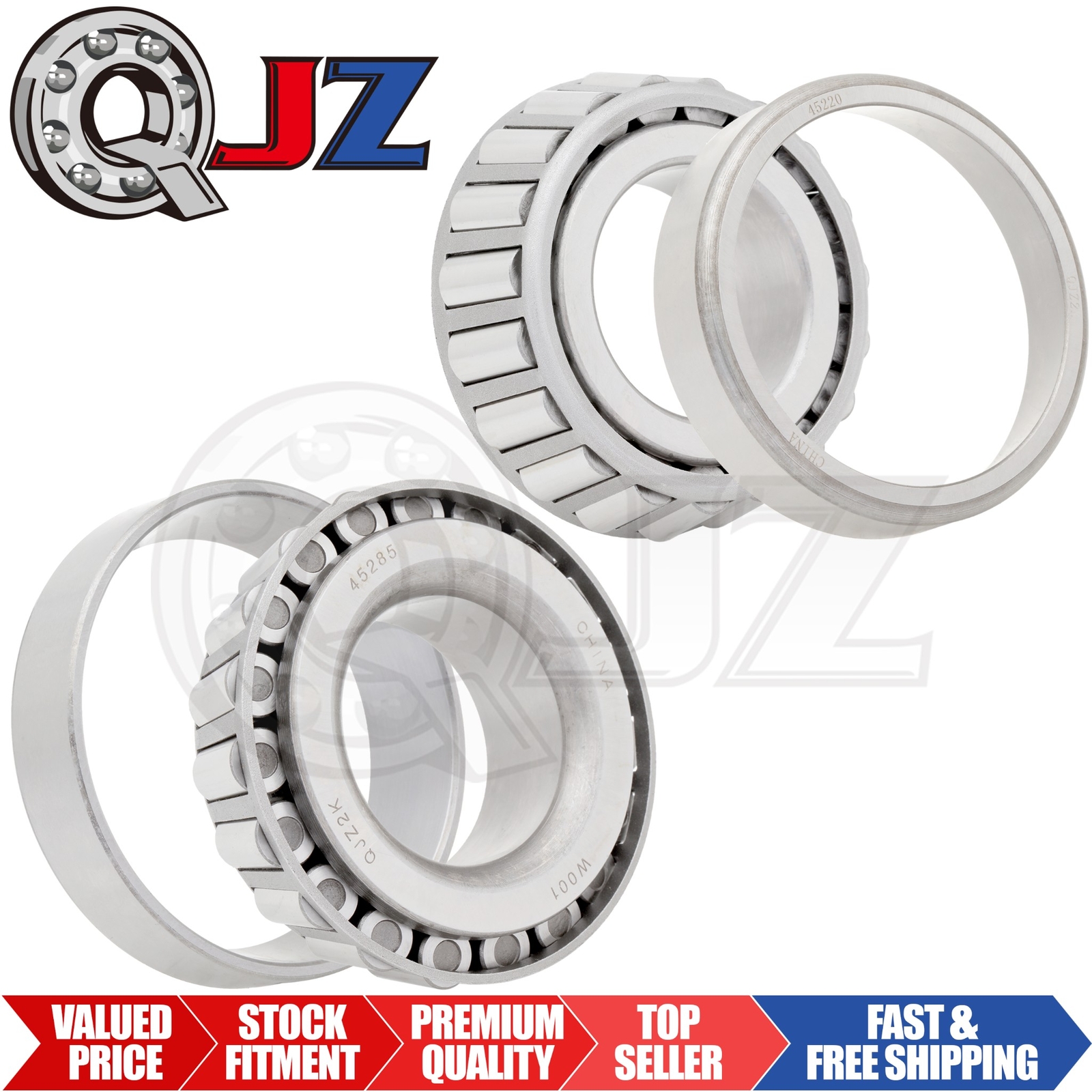 [Qty.2] 45285-45220 Tapered Roller Bearing Set Cup & Cone [2.0″ ID x 1.1875″ W]