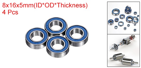 4Pcs, 688-2RS Deep Groove Bearing 8x16x5mm Double Sealed Chrome Steel P5