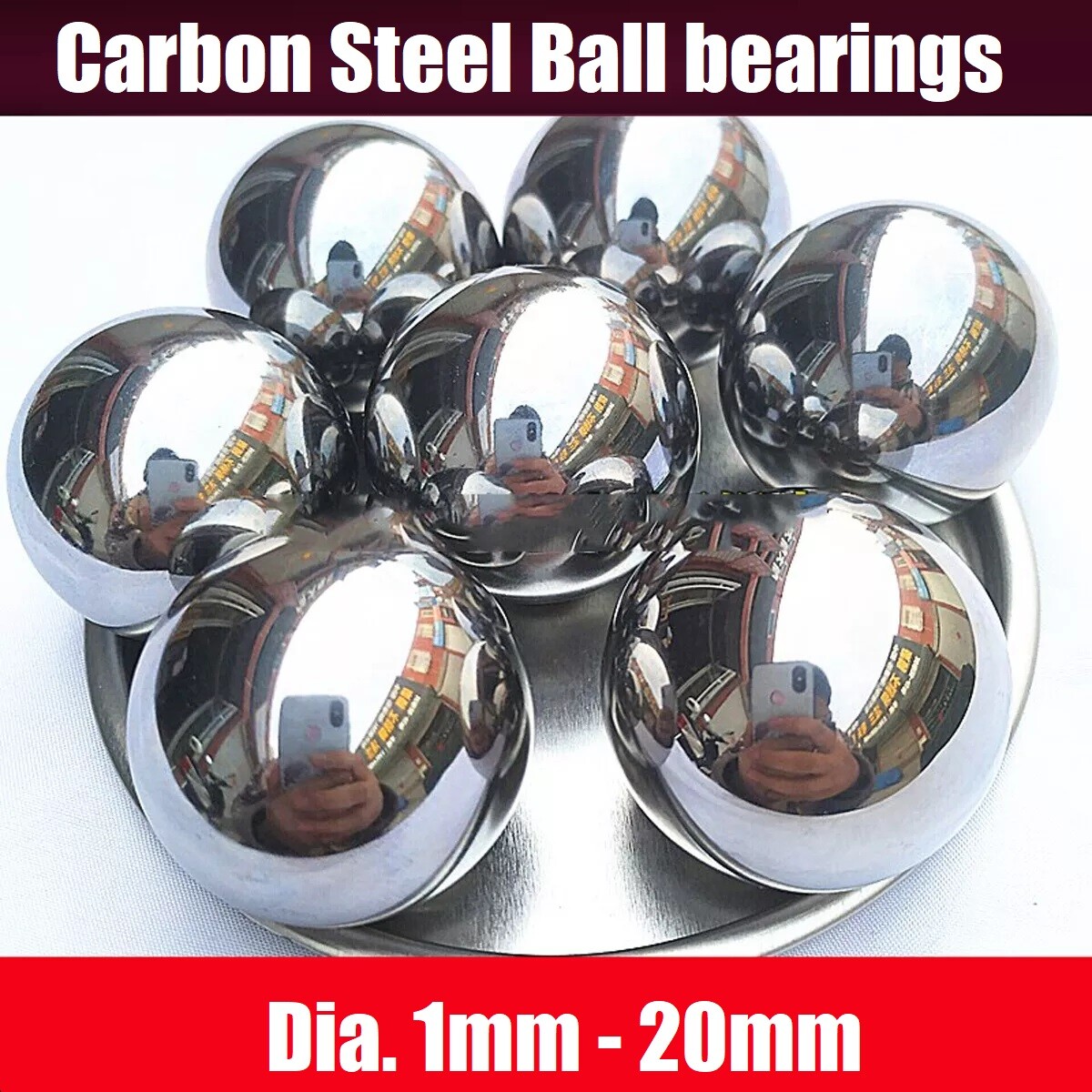Hardened Carbon Steel Ball Bearings / Metal Balls Dia 1mm-20mm High Precision