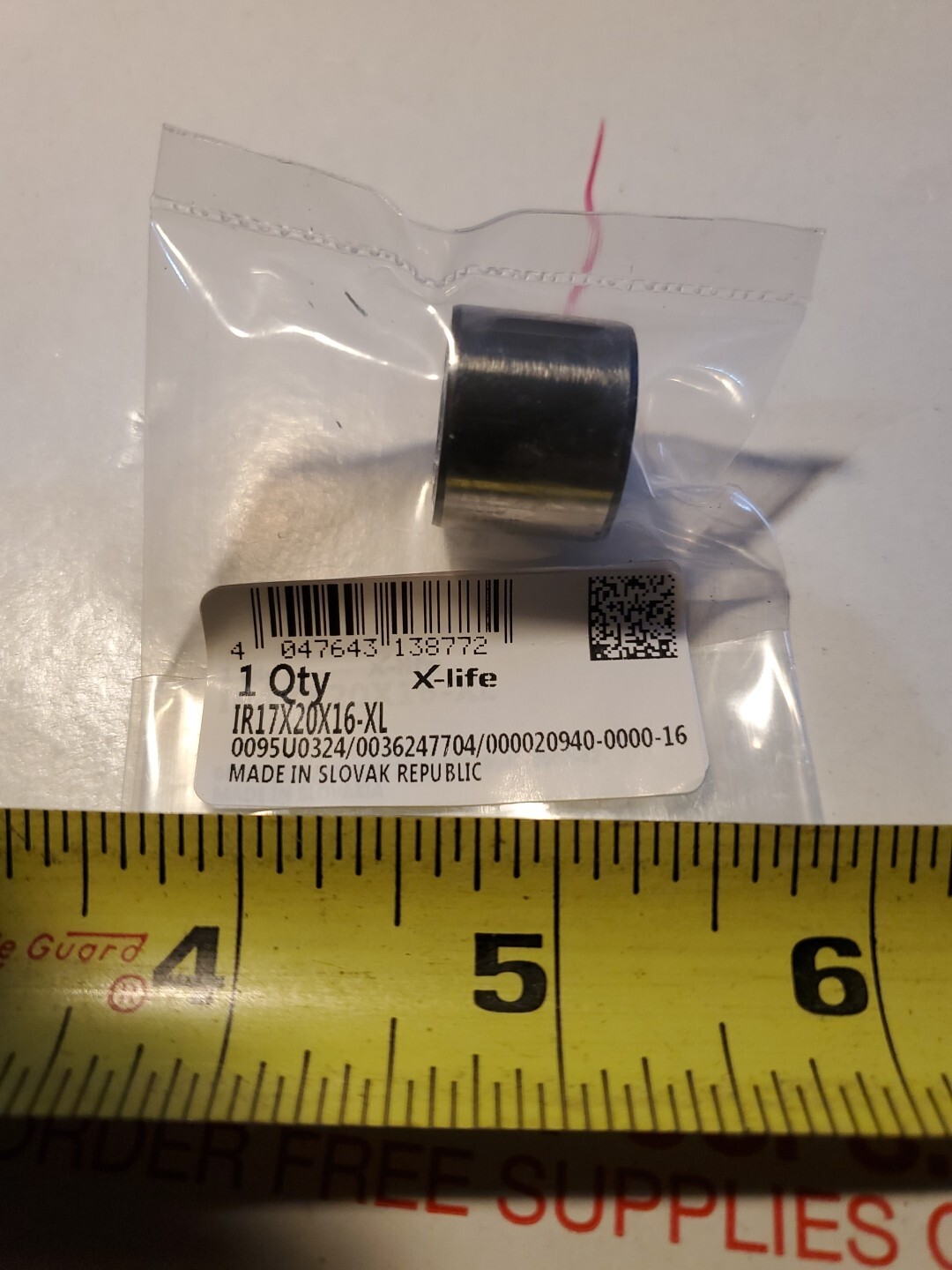 IR17X20X16-XL INA/Schaeffler Technologies 17 x 20 x 16 mm NEEDLE ROLL NEW, U5