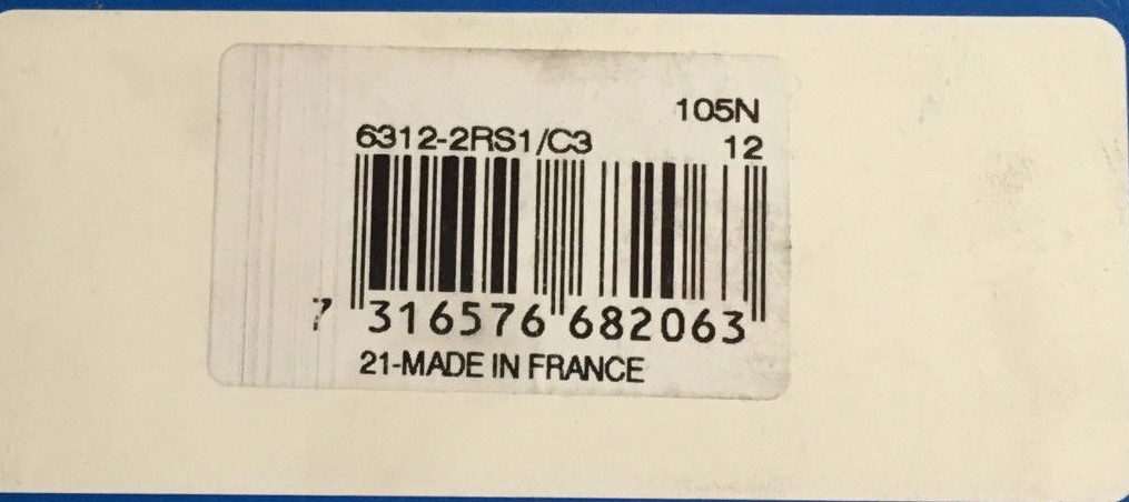 6312-2RS C3 SKF Bearing 60x130x31 (mm)