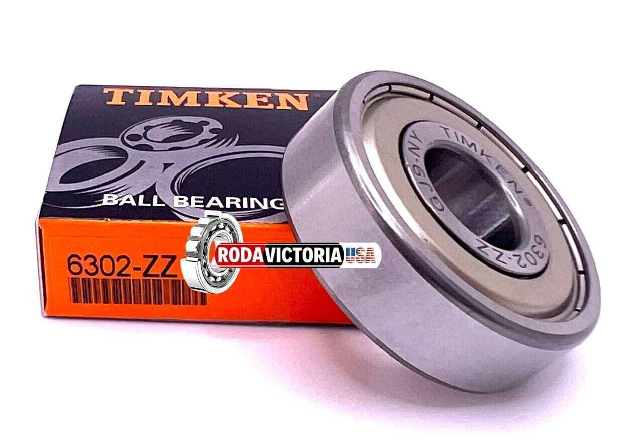 TIMKEN 6302 ZZ DEEP GROOVE BALL BEARING, METAL SHIELDED 15x42x13mm