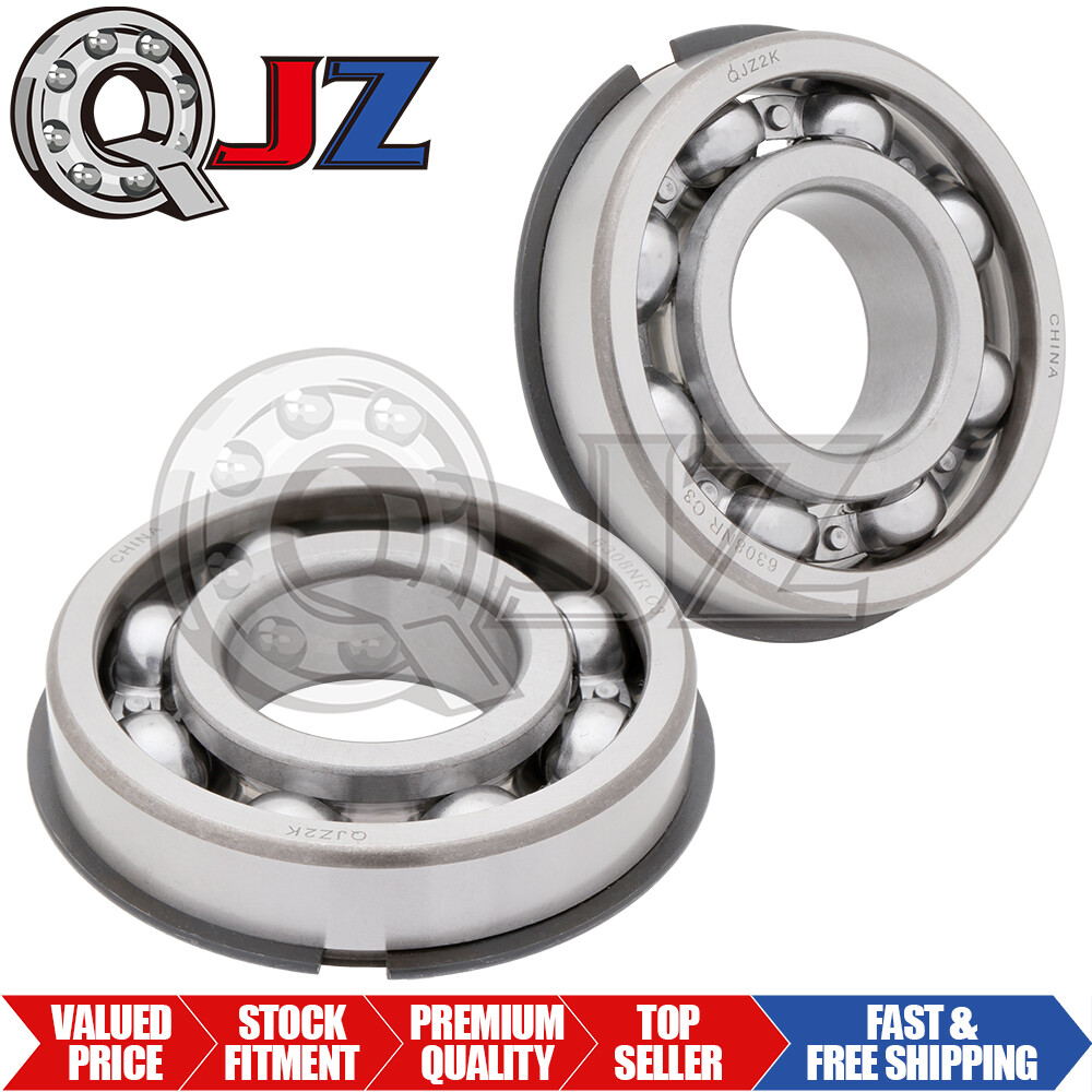 [2-Pack] 6308-OPEN-NR Deep Groove Ball Bearing W/ Snap-Ring [40mm x 90mm x 23mm]