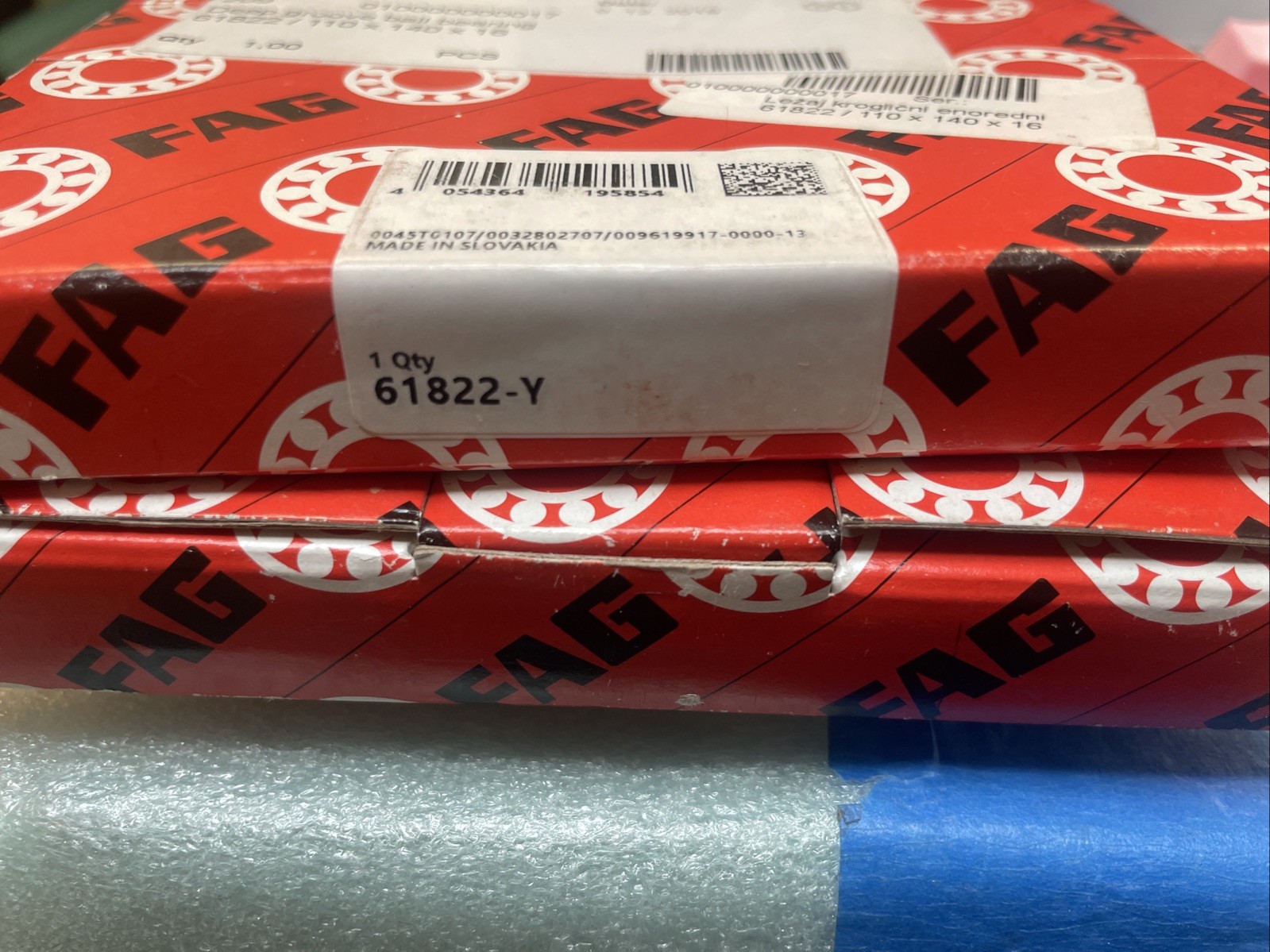 NEW FAG 61822-Y DEEP GROVE BALL BEARING