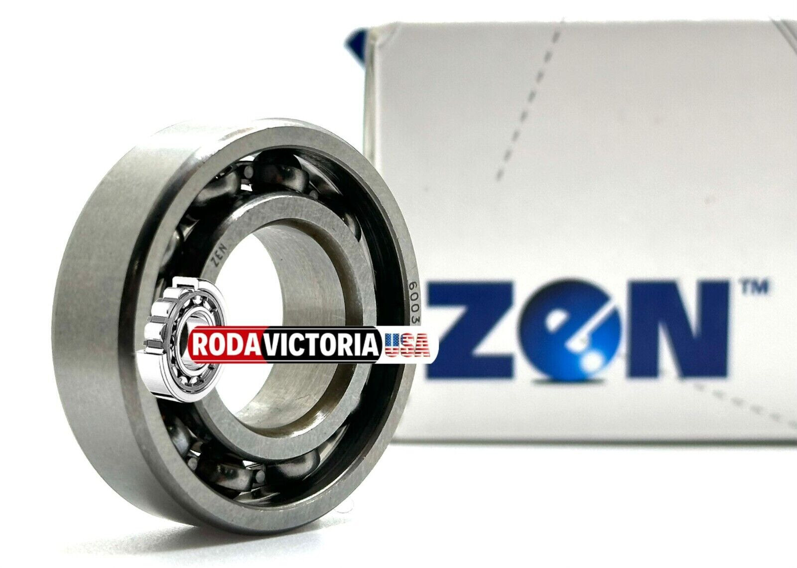 ZEN 6003 DEEP GROOVE BALL BEARING, OPEN TYPE, NO SEALS 17x35x10mm