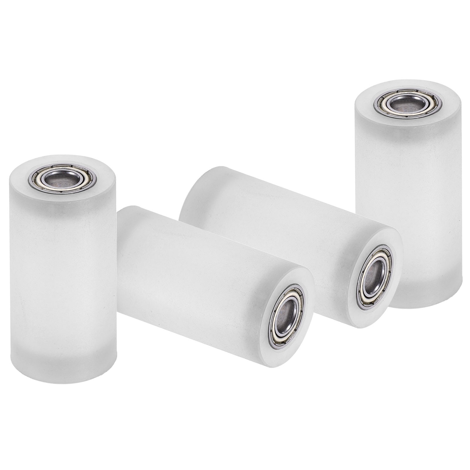 4Pcs Plastic Roller Wheel with Bearing, 15/64″x25/32″x1-37/64″ Bearing Pulley