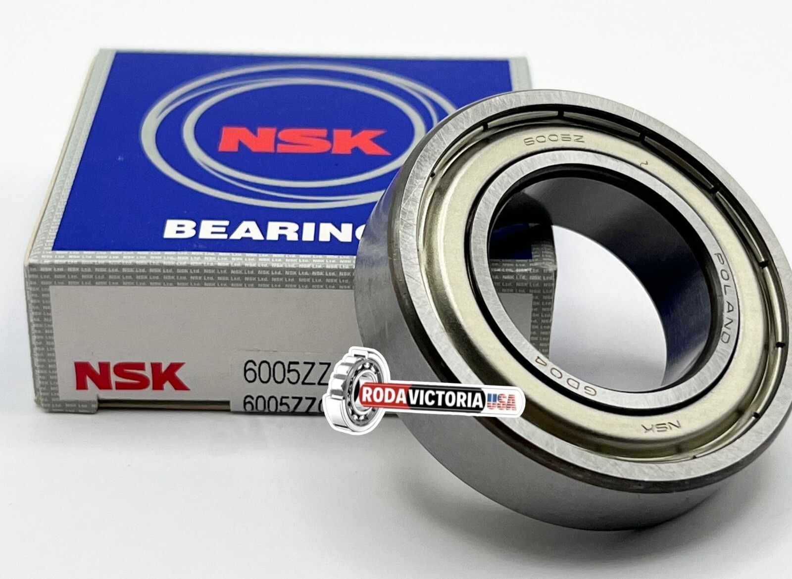 NSK 6005 ZZ C3 DEEP GROOVE BALL BEARING, METAL SHIELDED 25x47x12 mm