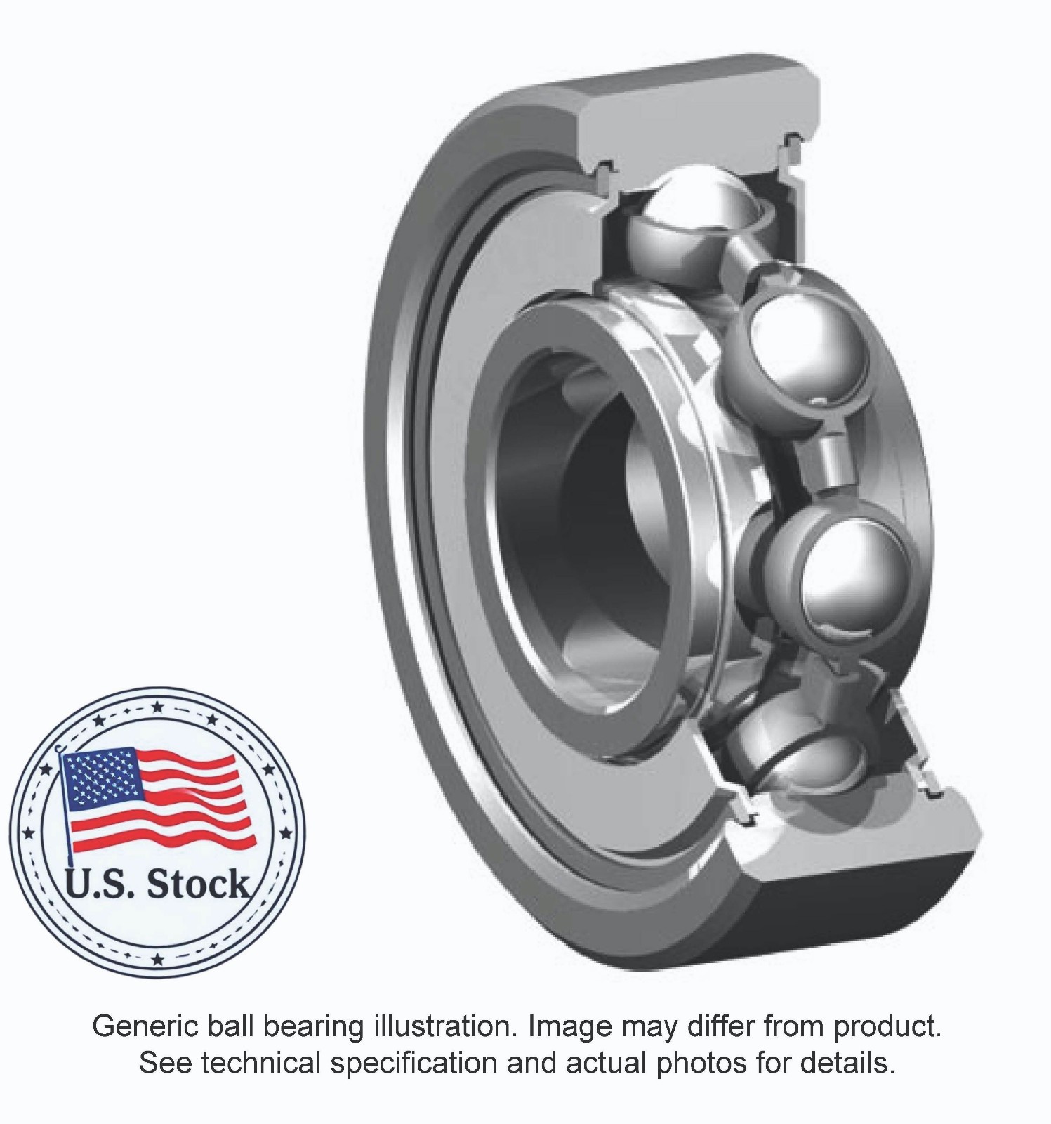 Bearing, Ball, Deep Groove, Single Row, 35×17×10 mm, Sealed, Ina (60032RS)