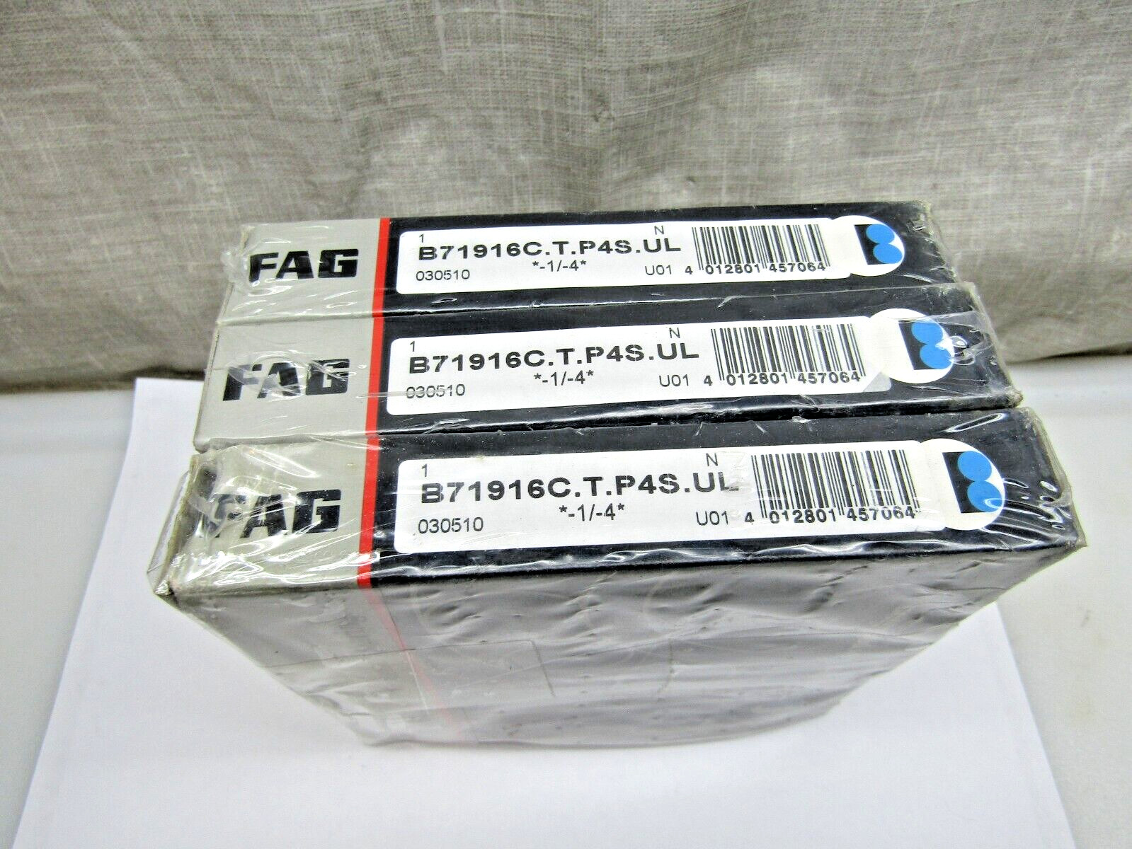 FAG B71916C-T-P4S-UL Matched Set of 3 Super Precision Bearings 80mm X 110mmX15mm