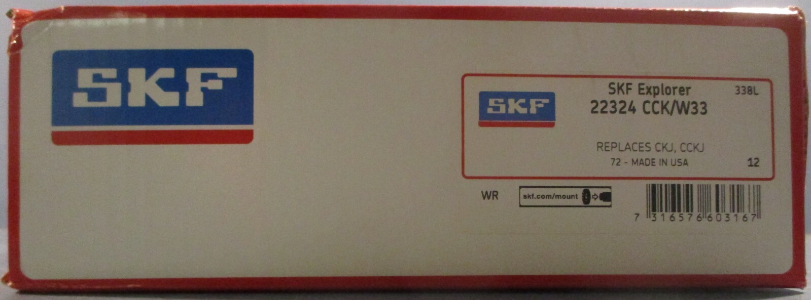 SKF Explorer 22324 CCK/W33 Spherical Roller Bearing 120mm ID 260mm OD 86mm W