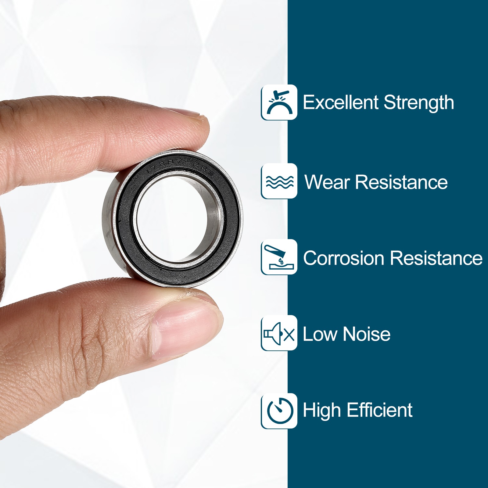 2 Pcs 17mm ID x 28mm OD 163110-2RS Non-Standard Ball Bearings 7mm Thickness