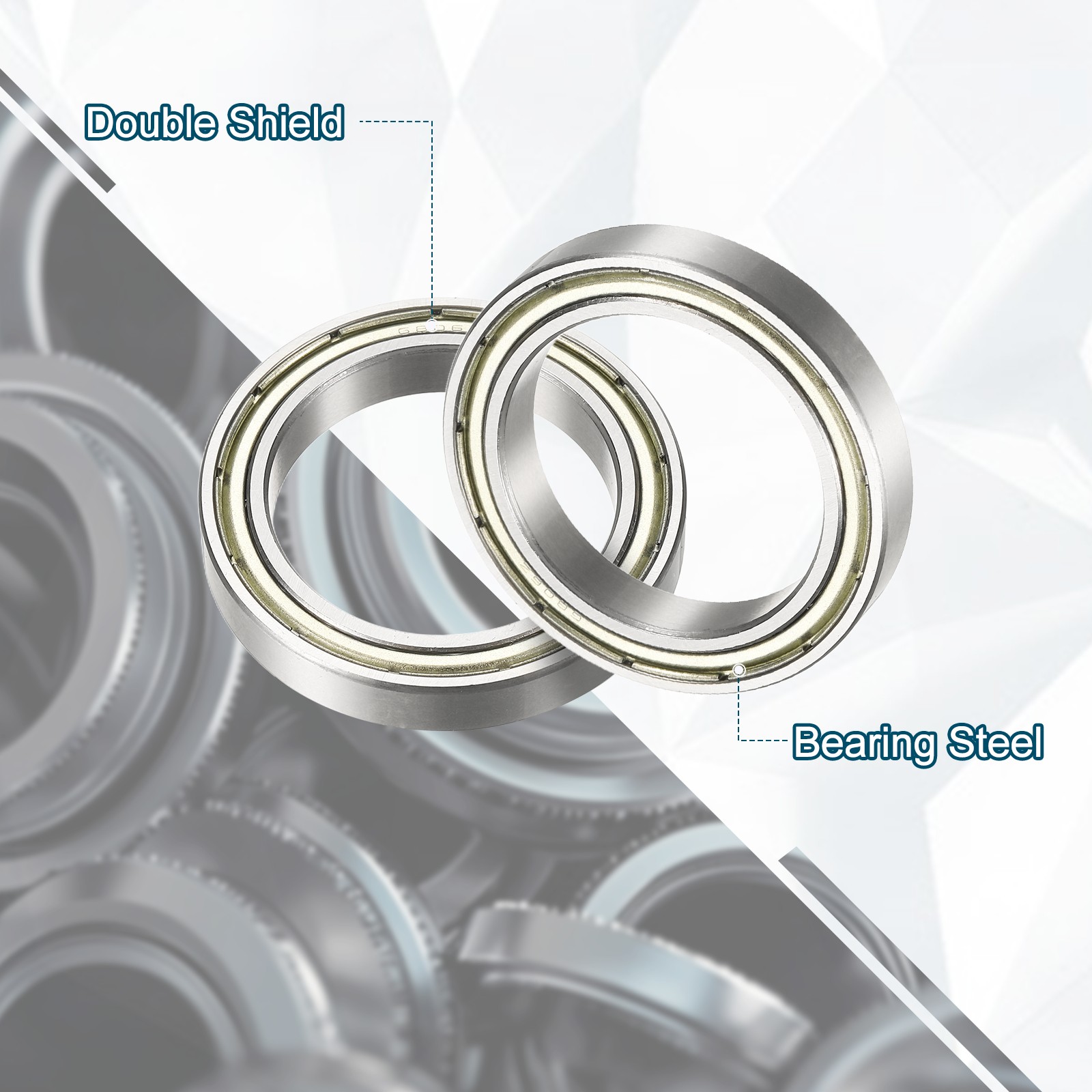 10 Pcs 6806ZZ Deep Groove Ball Bearings, 30x42x7mm Double Shield Bearing