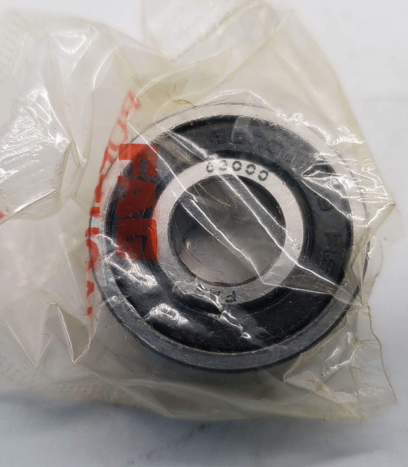 One(1) FAG 63000 2RSR Single Row Deep Groove Ball Bearing