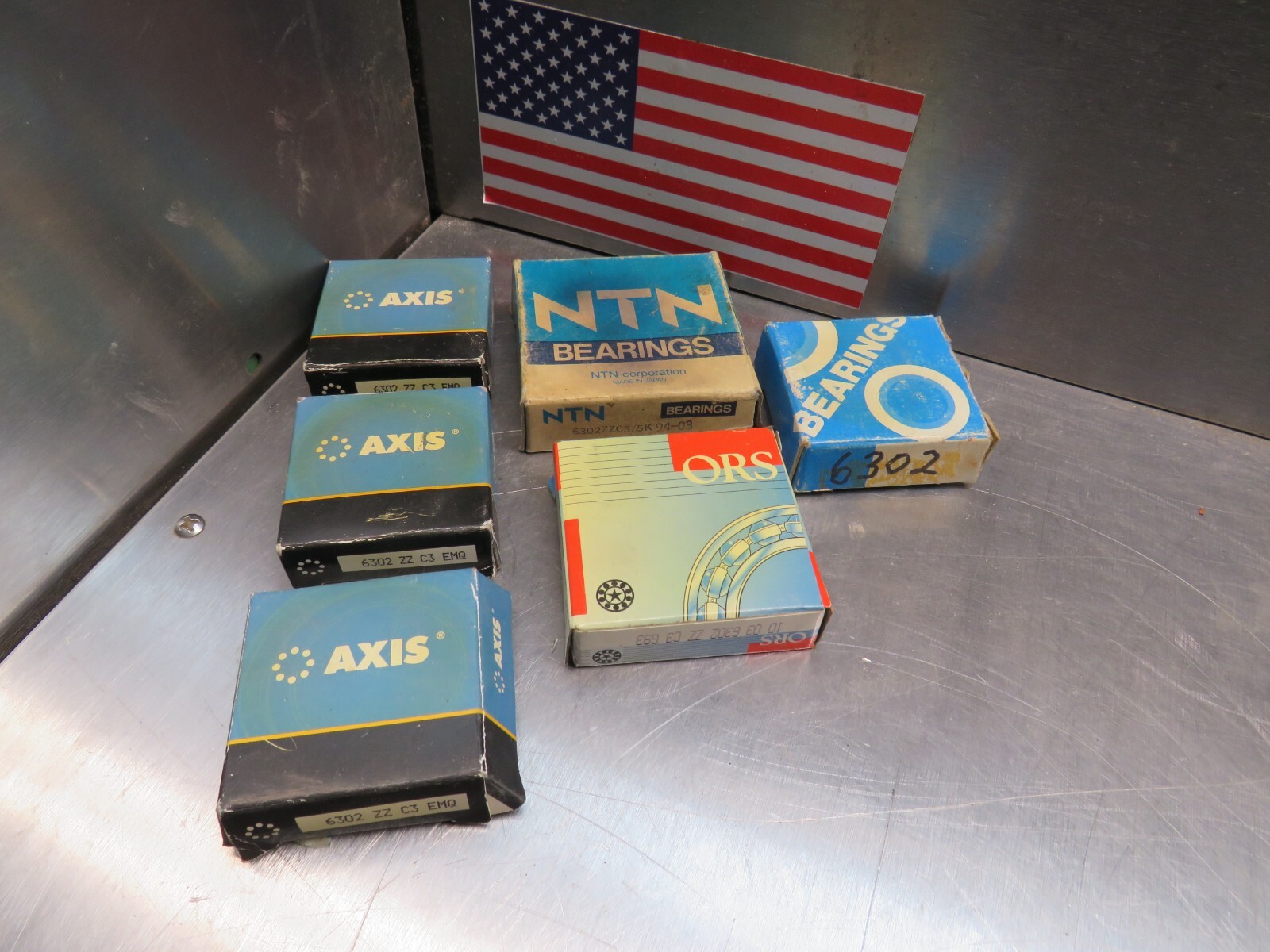 Axis 6302-ZZ-C3 Bearing Lot of 3 w/ 1 NTN & 2 Others