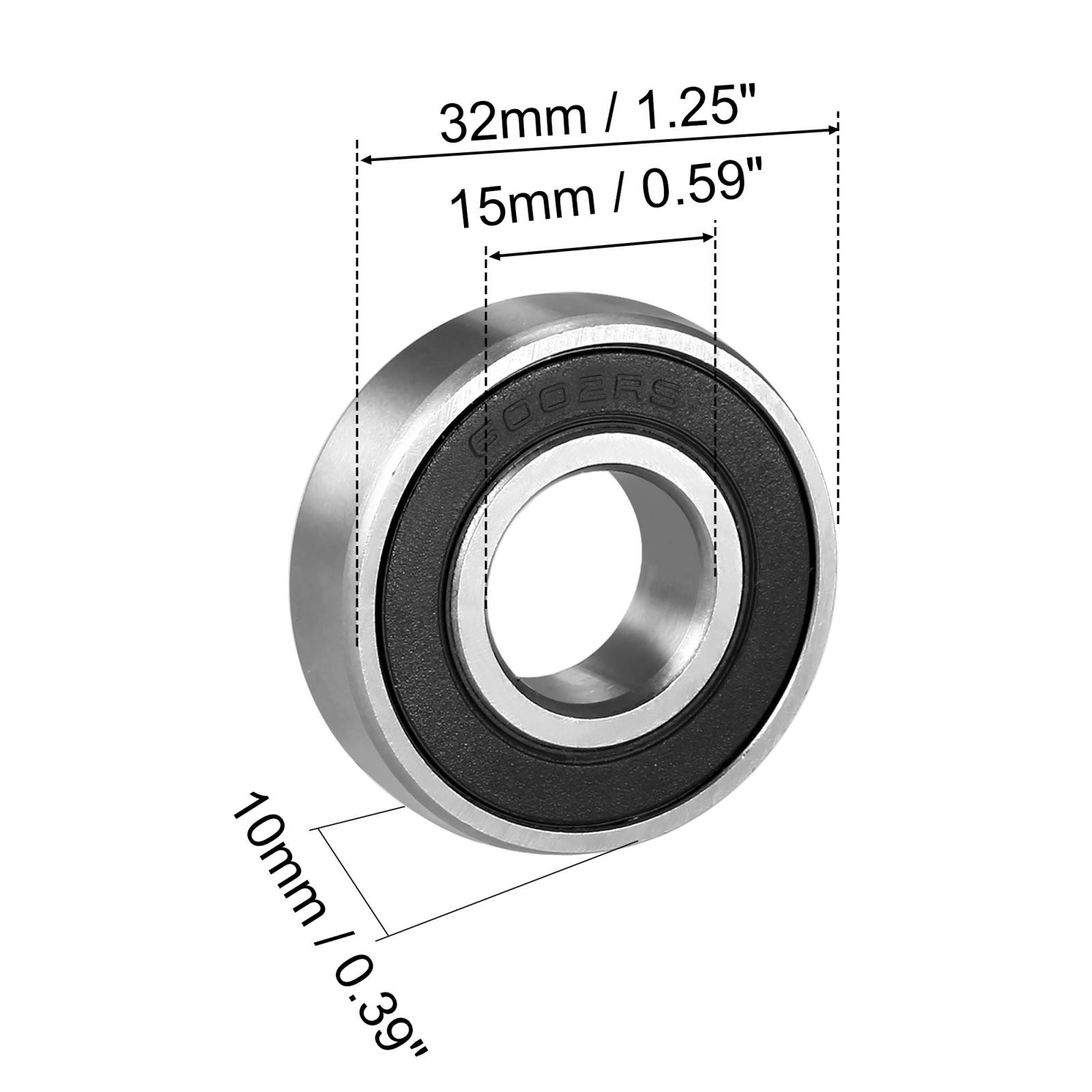6002-2RS Ball Bearings Double Sealed 15mmx32mmx9mm High Carbon Steel Z1