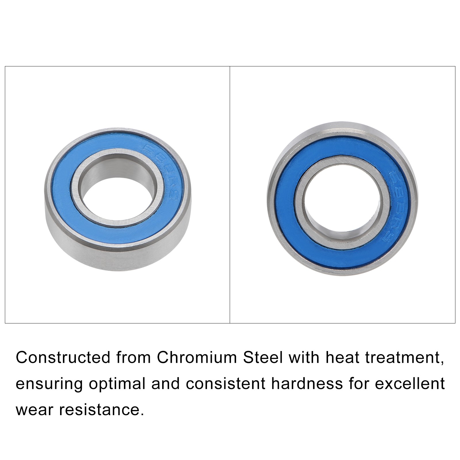 Deep Groove Ball Bearings (688-2RS, 8mmx16mmx5mm) 10Pcs, Chromium Steel