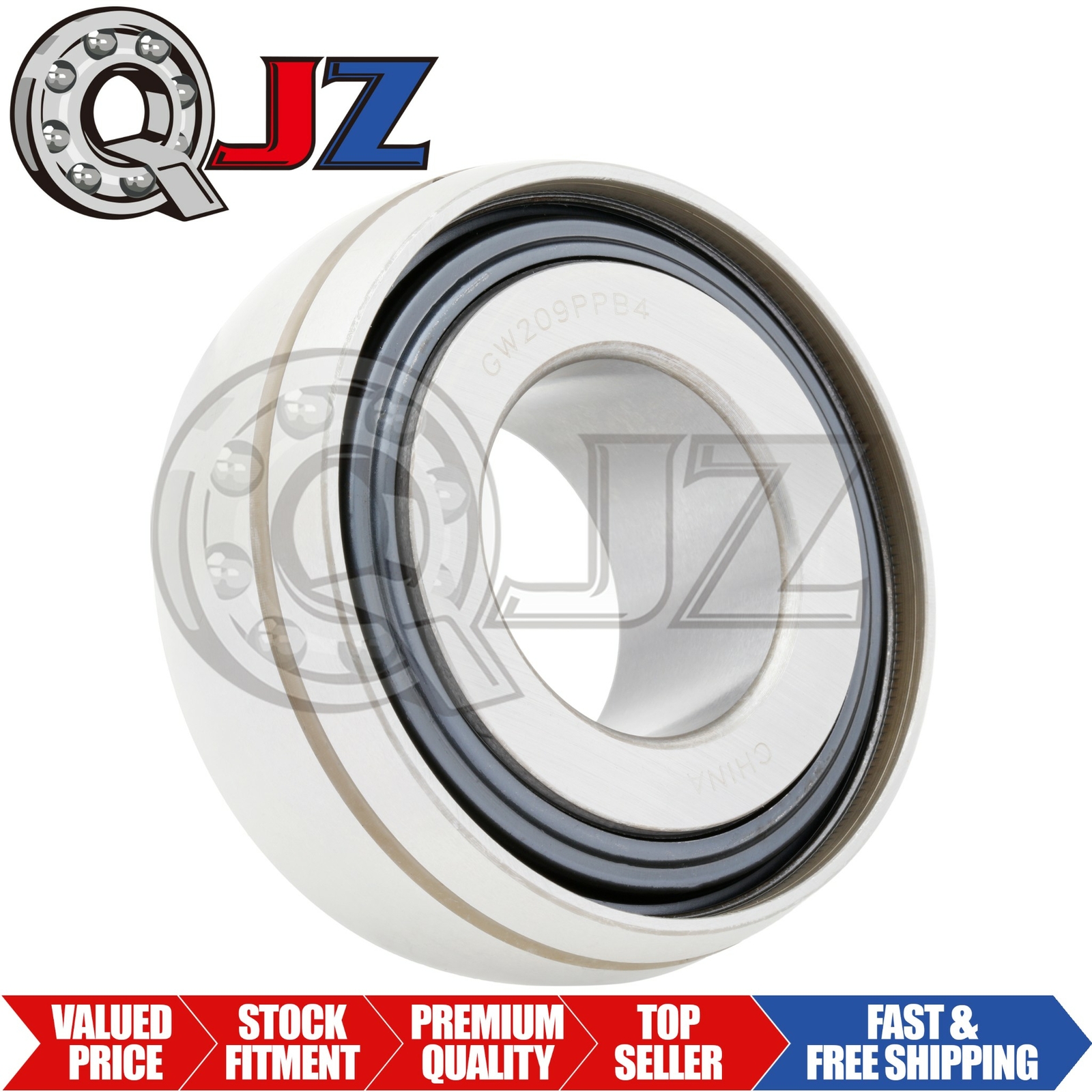 [1-Pack] GW209PPB4 Agricultural Bearing 1.54″ x 3.35″ x 1.87″ (IDxODxW)