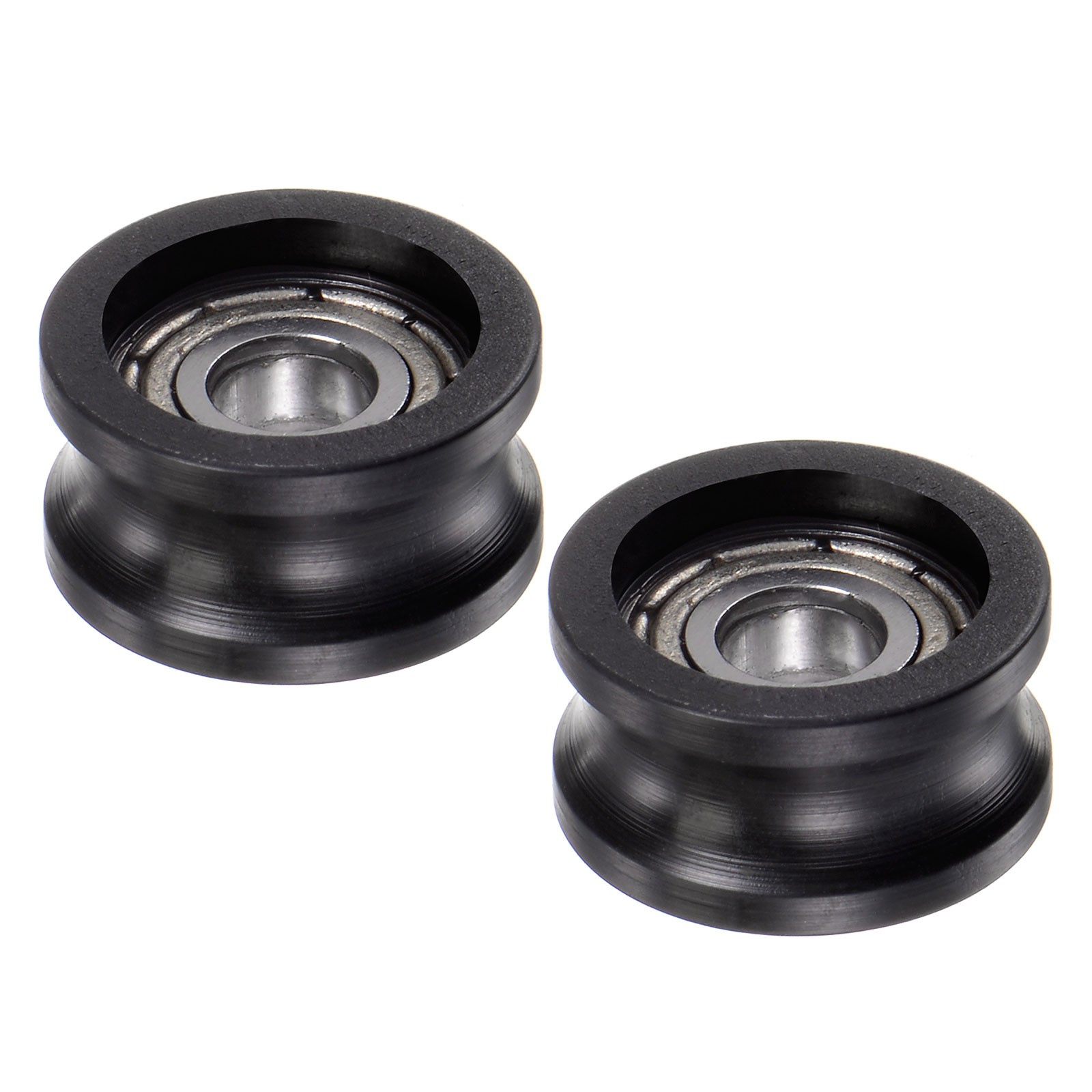 2pcs U Type Groove Pulley Nylon Roller Bearing 5x16x8.5mm U Groove Guide Wheel