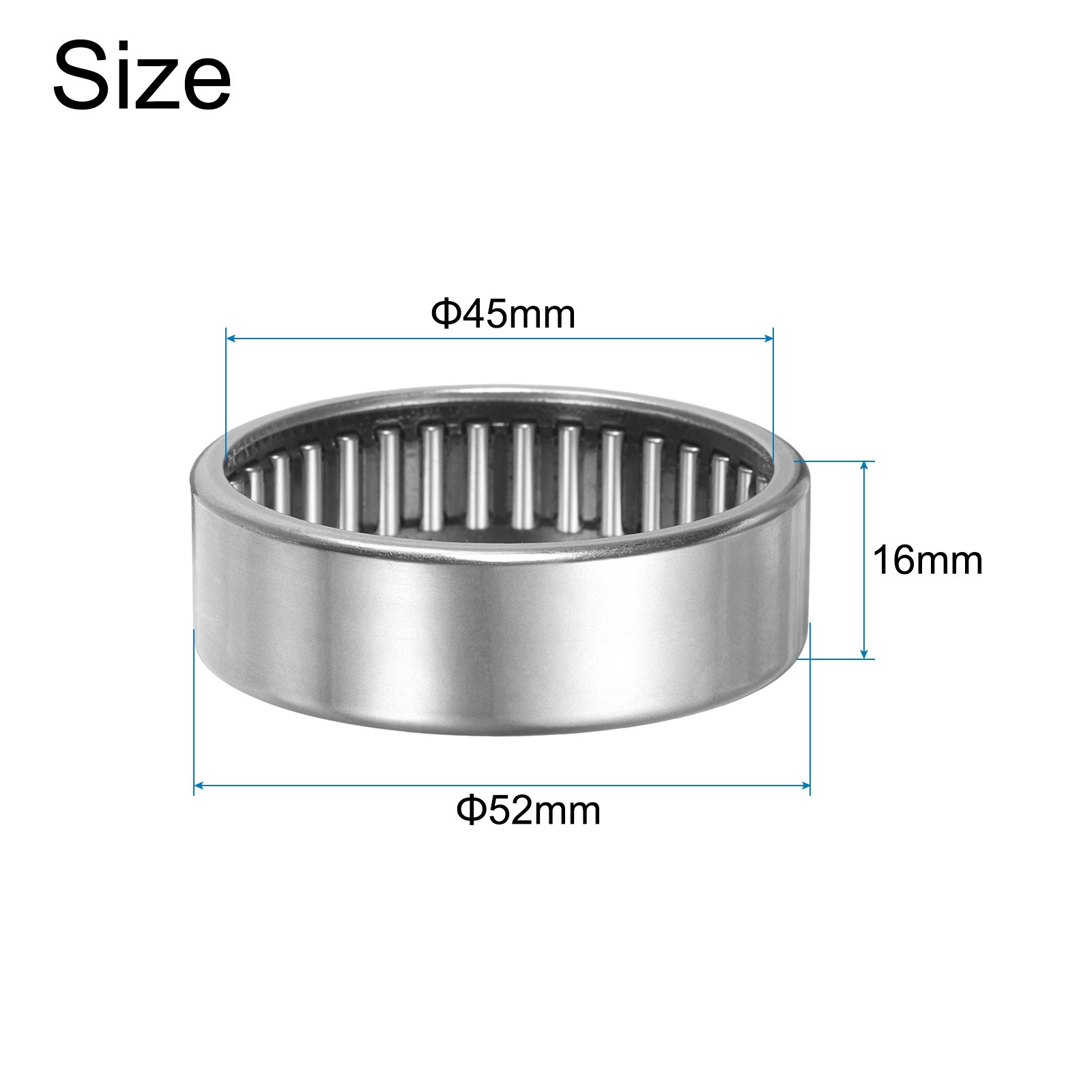 HK4516 Needle Roller Bearings Open End, 45x52x16mm Needle Bearing, P5 (ABEC 5)