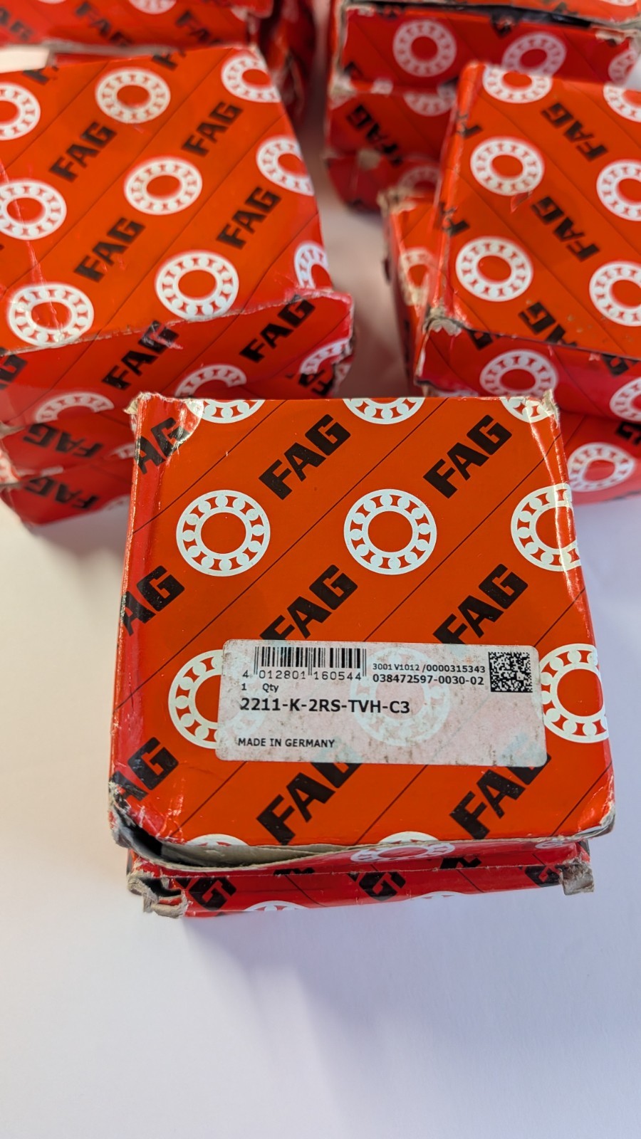 FAG 2211-K-2RS-TVH-C3 Self-Aligning Double Row Double Sealed ID=55mm OD 100mm