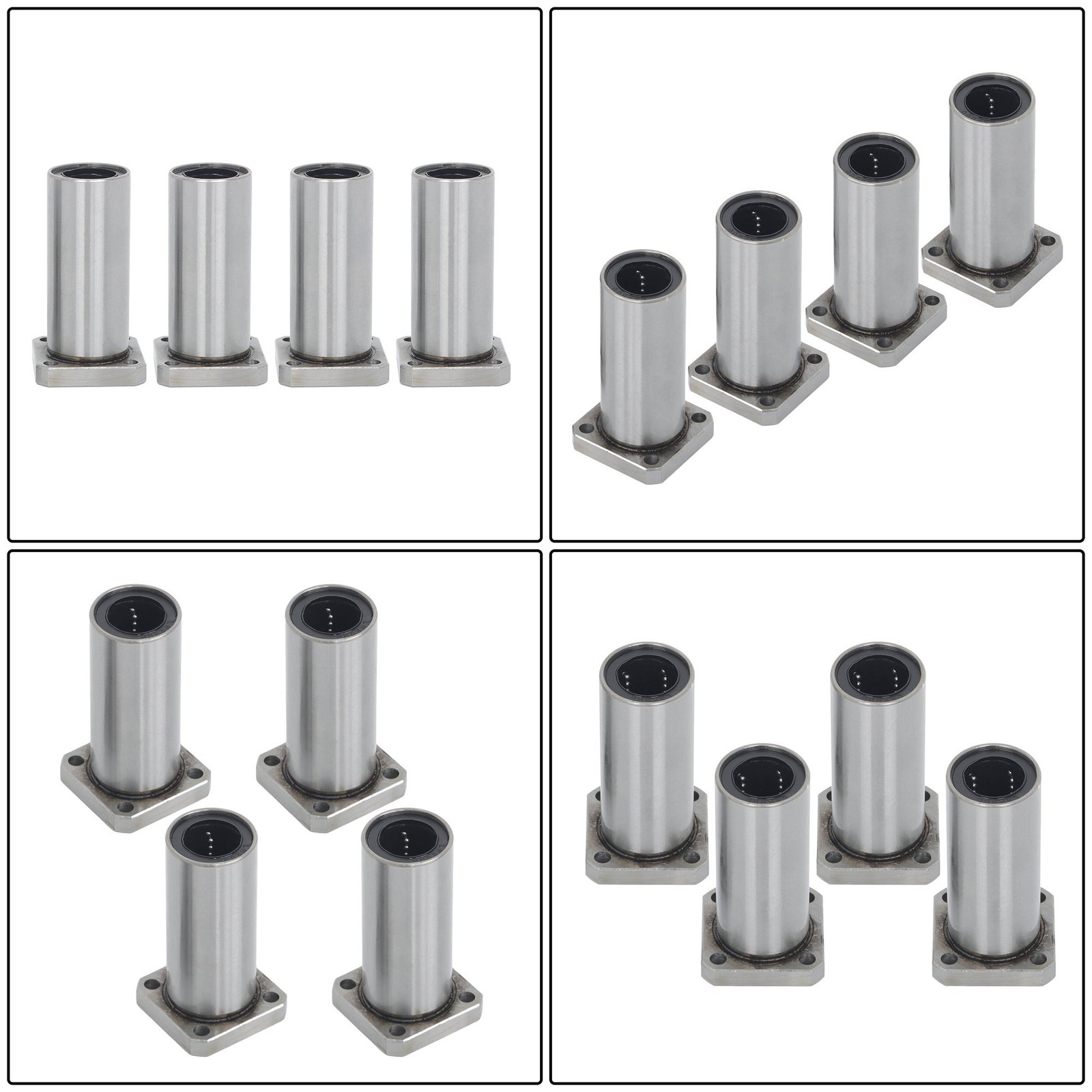 LMK20LUU Linear Bearing 20x32x80mm Extra Long Square Flange Steel Cage