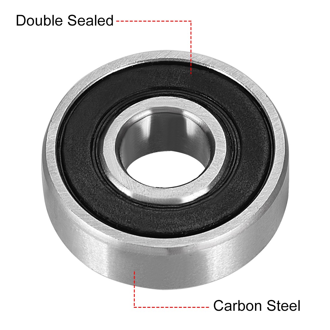 20Pcs 608-2RS Ball Bearings Double Sealed 8mmx22mmx7mm High Carbon Steel