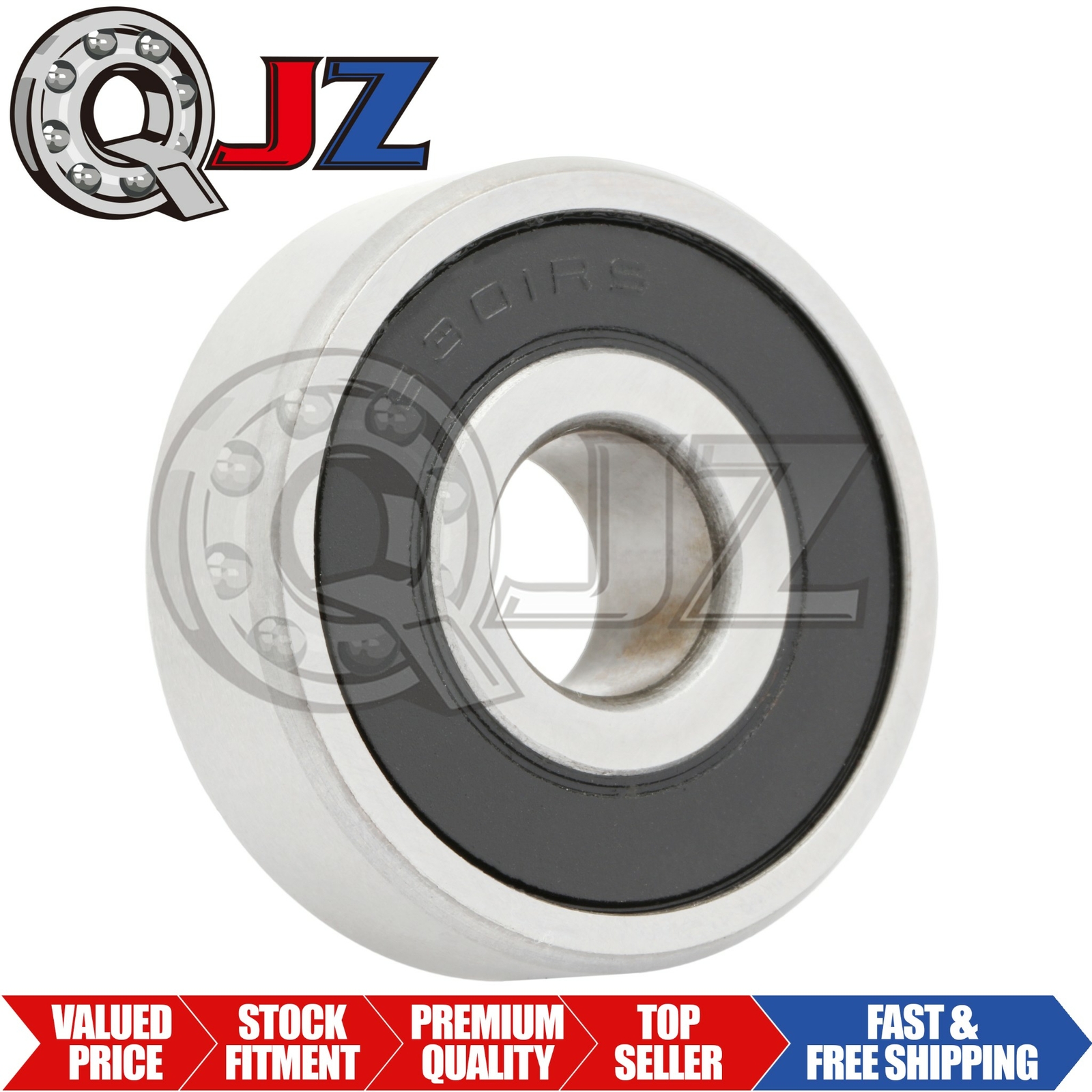 [1-Pack] 6301-2RS Radial/Deep Groove Ball Bearing 12mm x 37mm x 12mm (IDxODxW)