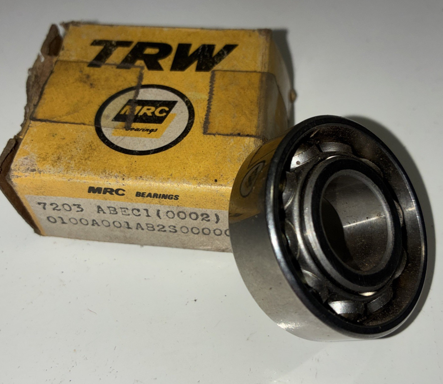 Vintage MRC TRW 7203 ABEC1 Angular Contact Ball Bearing NOS USA Interchange SKF