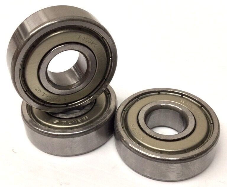 NSK 6201ZZ Ball Bearing 12mm ID 32mm OD 10mm Width Double Shielded (Pack Of 3)
