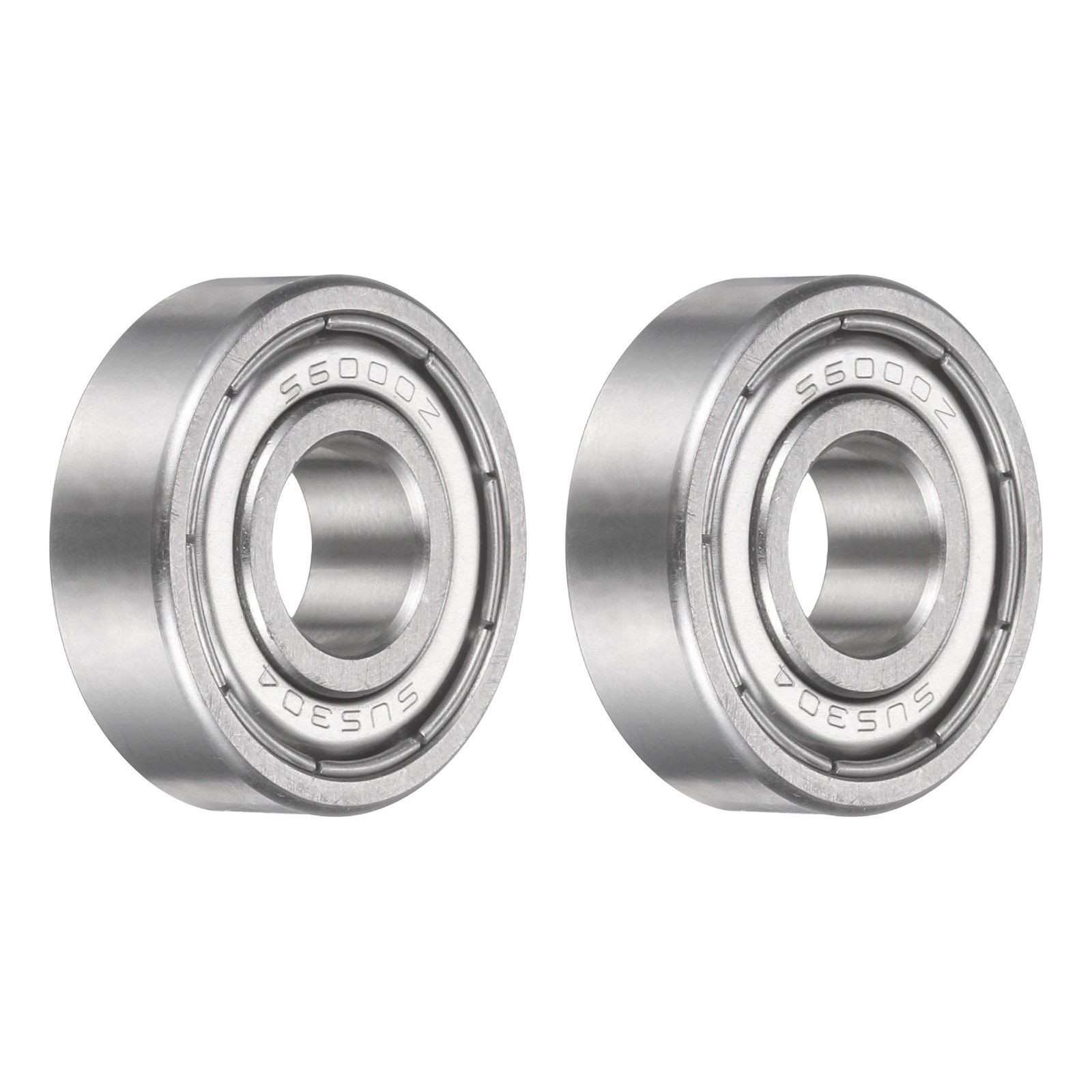 2Pcs S6000ZZ Deep Groove Ball Bearing, 10x26x8mm Double Shielded Ball Bearings