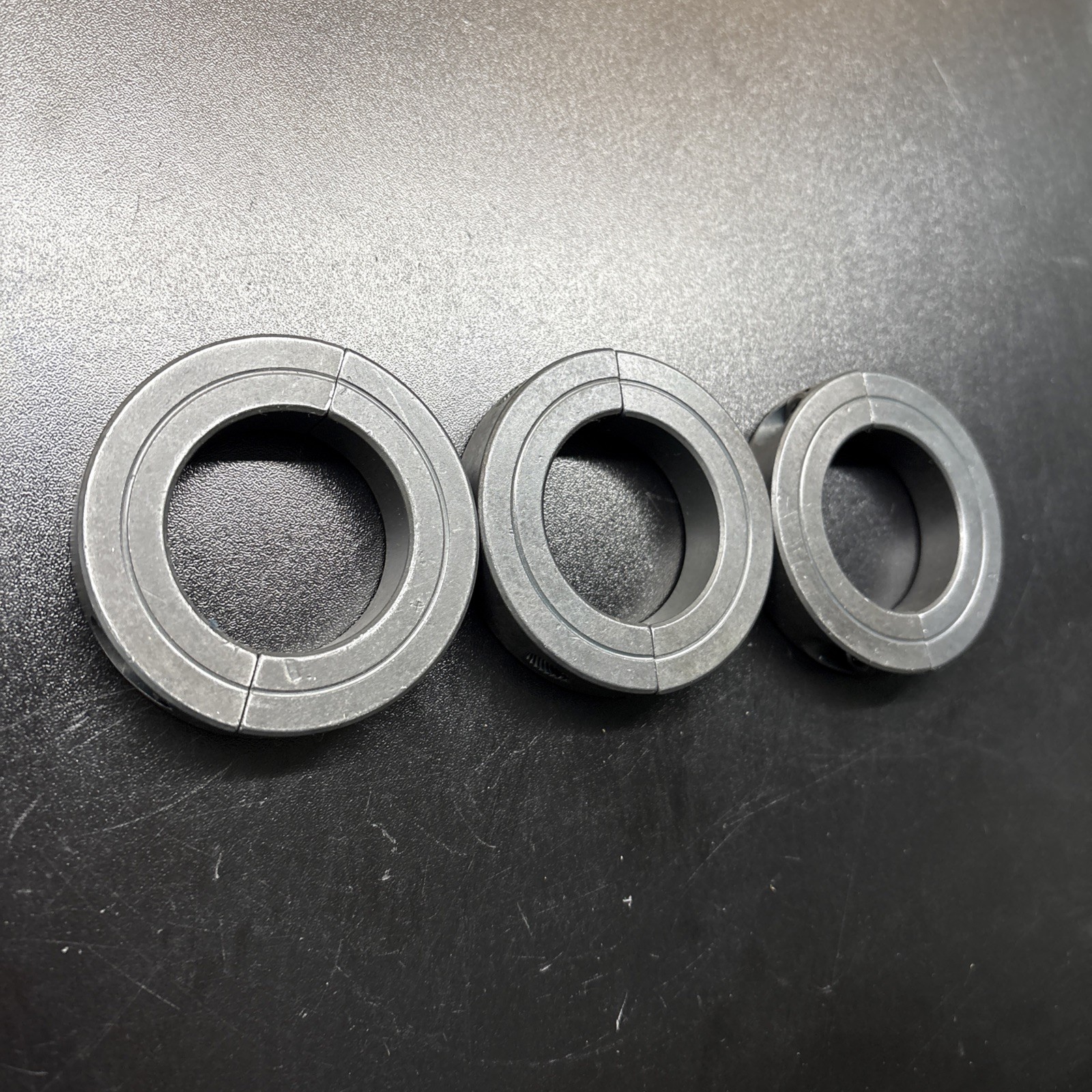 Dayton CCI502SH 1/2 Double Heavy Split Shaft Collar Black Oxide 3 Pack