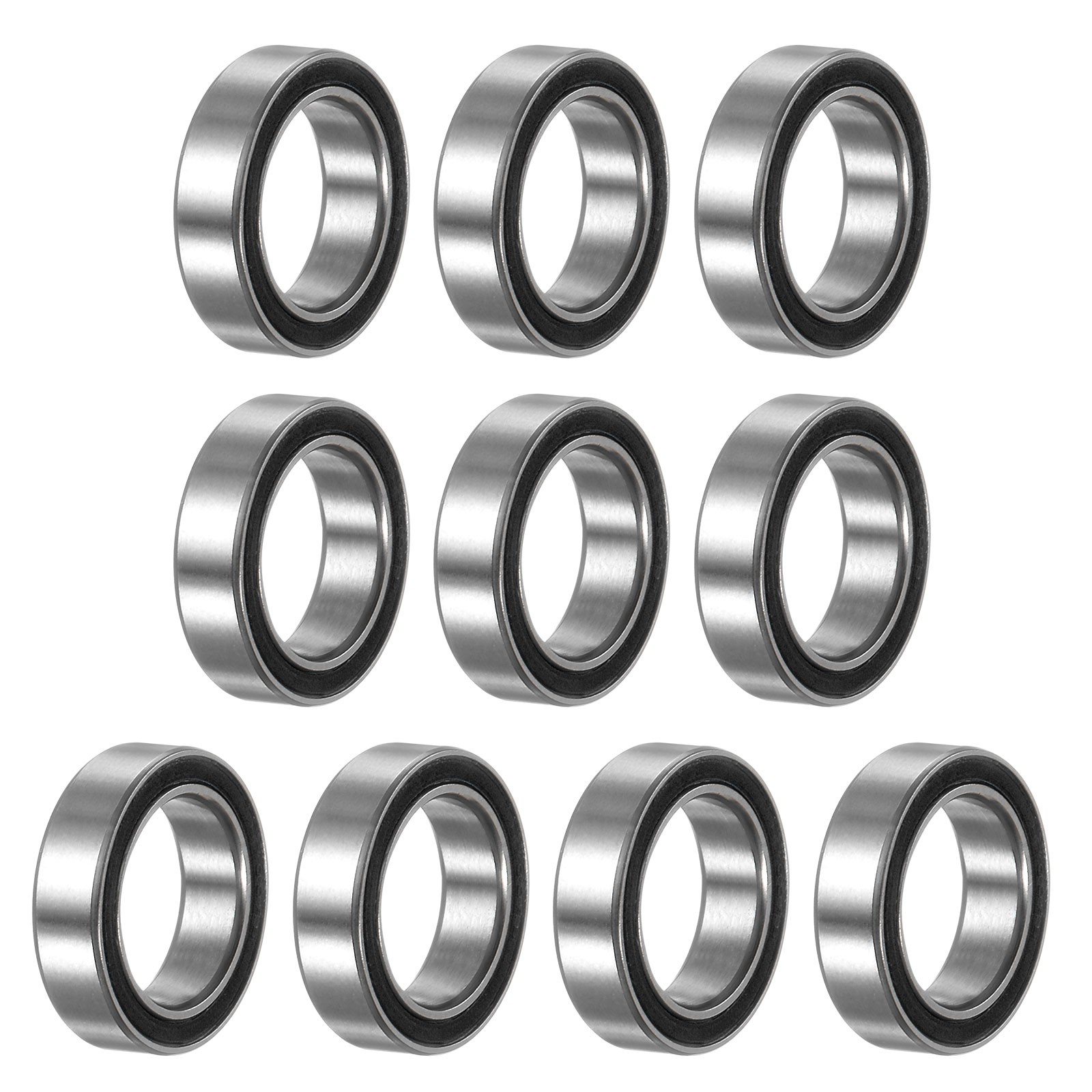 10pcs 6700-2RS Miniature Ball Bearings 10x15x4mm Black Rubber Sealed Bearings
