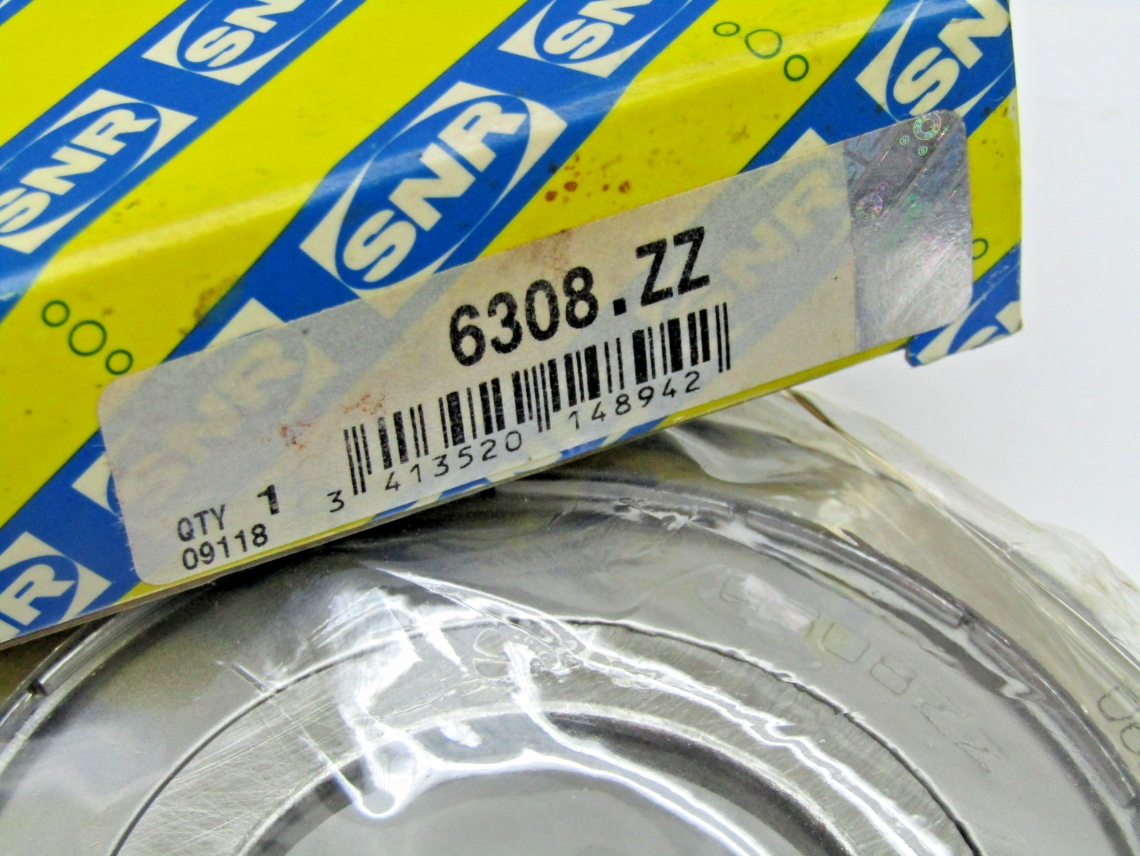 SNR NTN 6308-ZZ 40mm X 90mm X 23mm Shielded Bearing