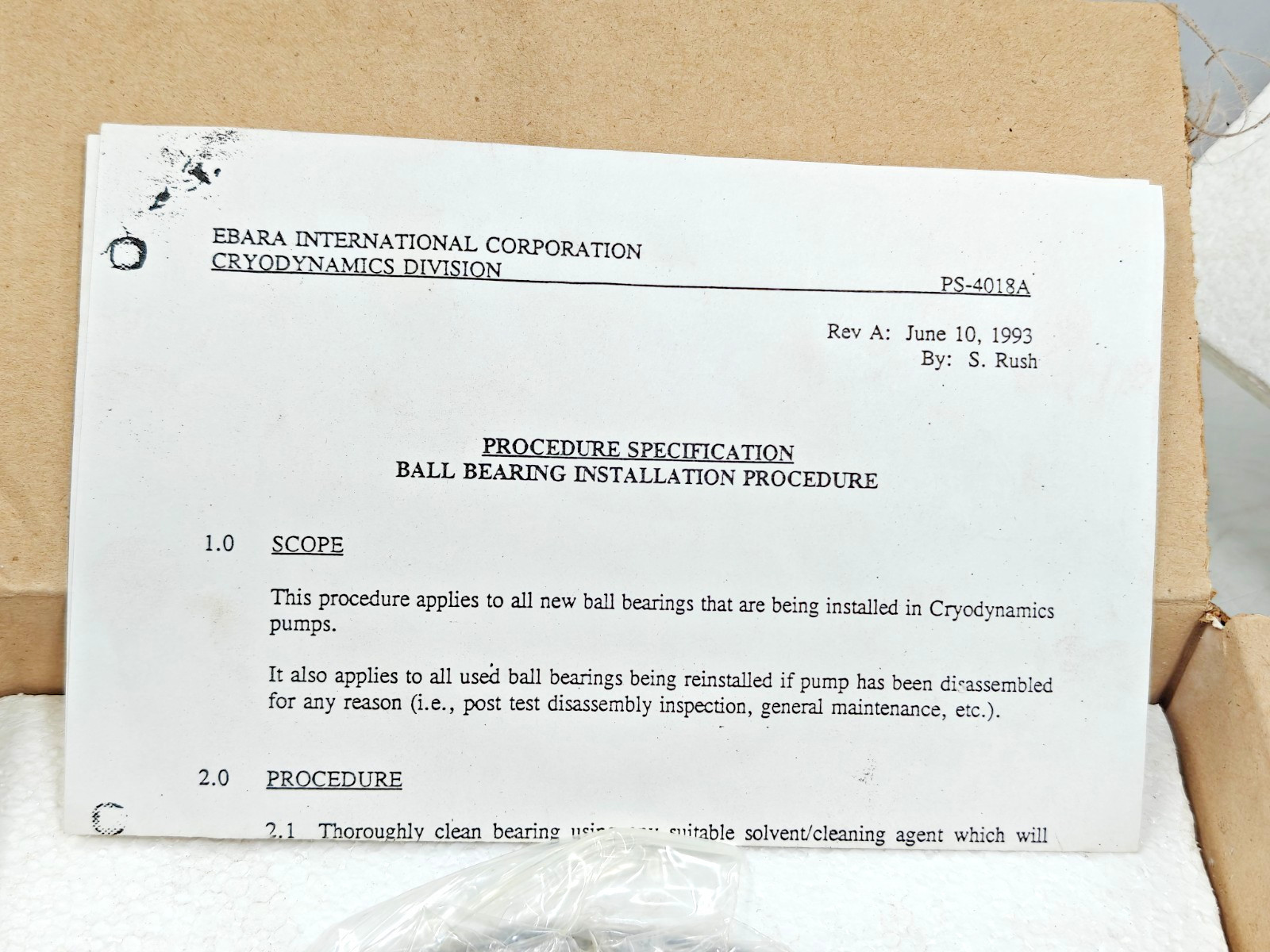 MRC P314S1ST CRYODYNAMICS Ball Bearing MRC SN: 081 PN: 6900214 C 6314 Bearing