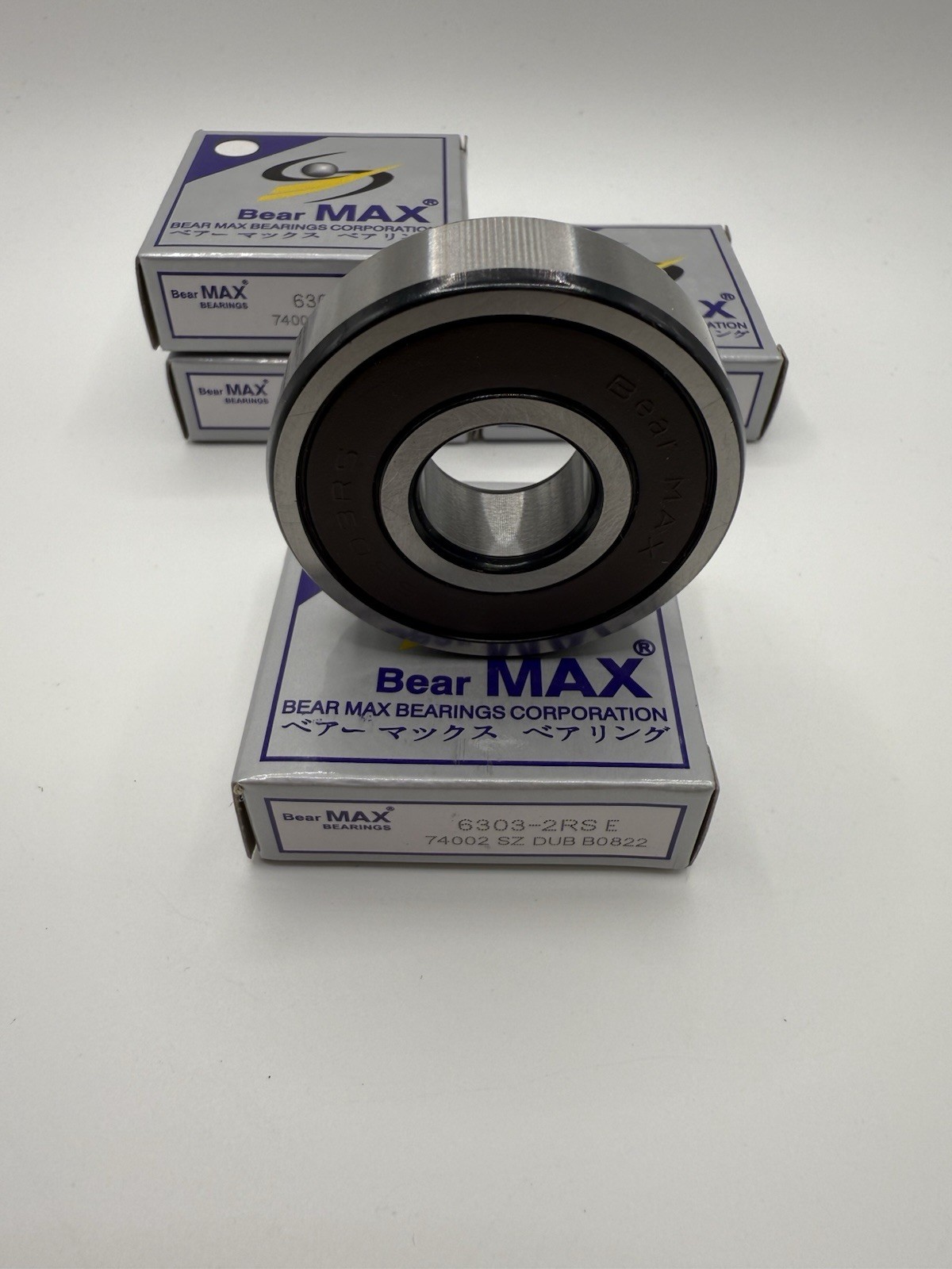 4 pcs BearMAX 6303-2RS EMQ 17x47x14mm Rubber Seal DG Ball Bearings 63032RS
