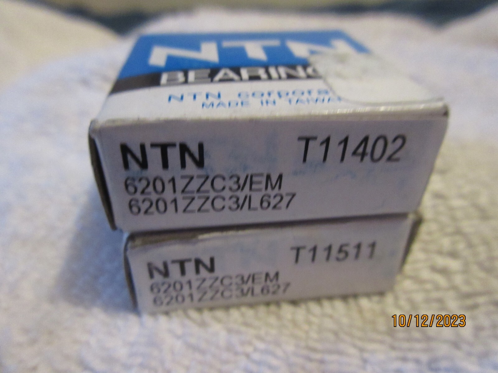NTN Part # T11511 & T11402 Standard Ball Bearing BENCH GRINDER 1L014 6201ZZC3